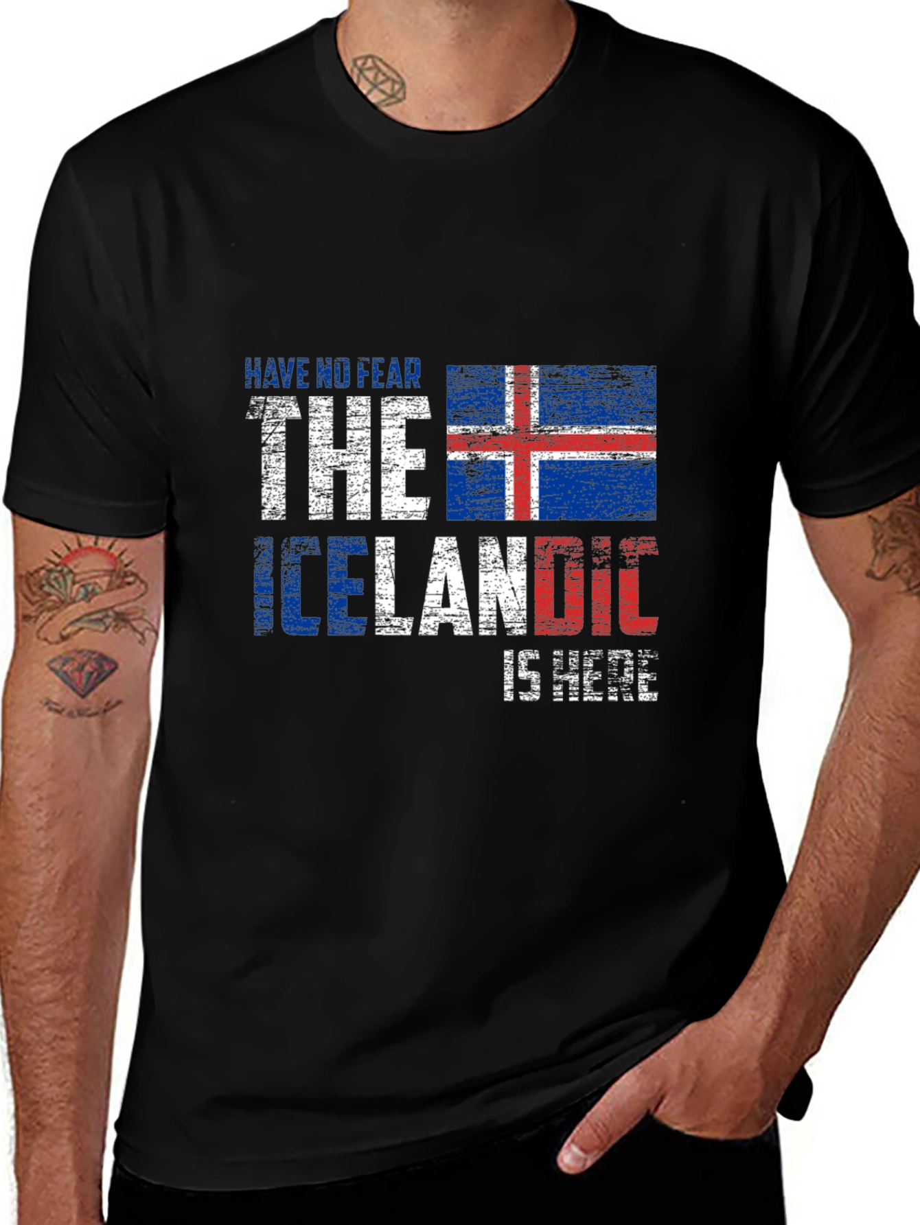 Icelandic Pride T-Shirt - Men's Black Tee