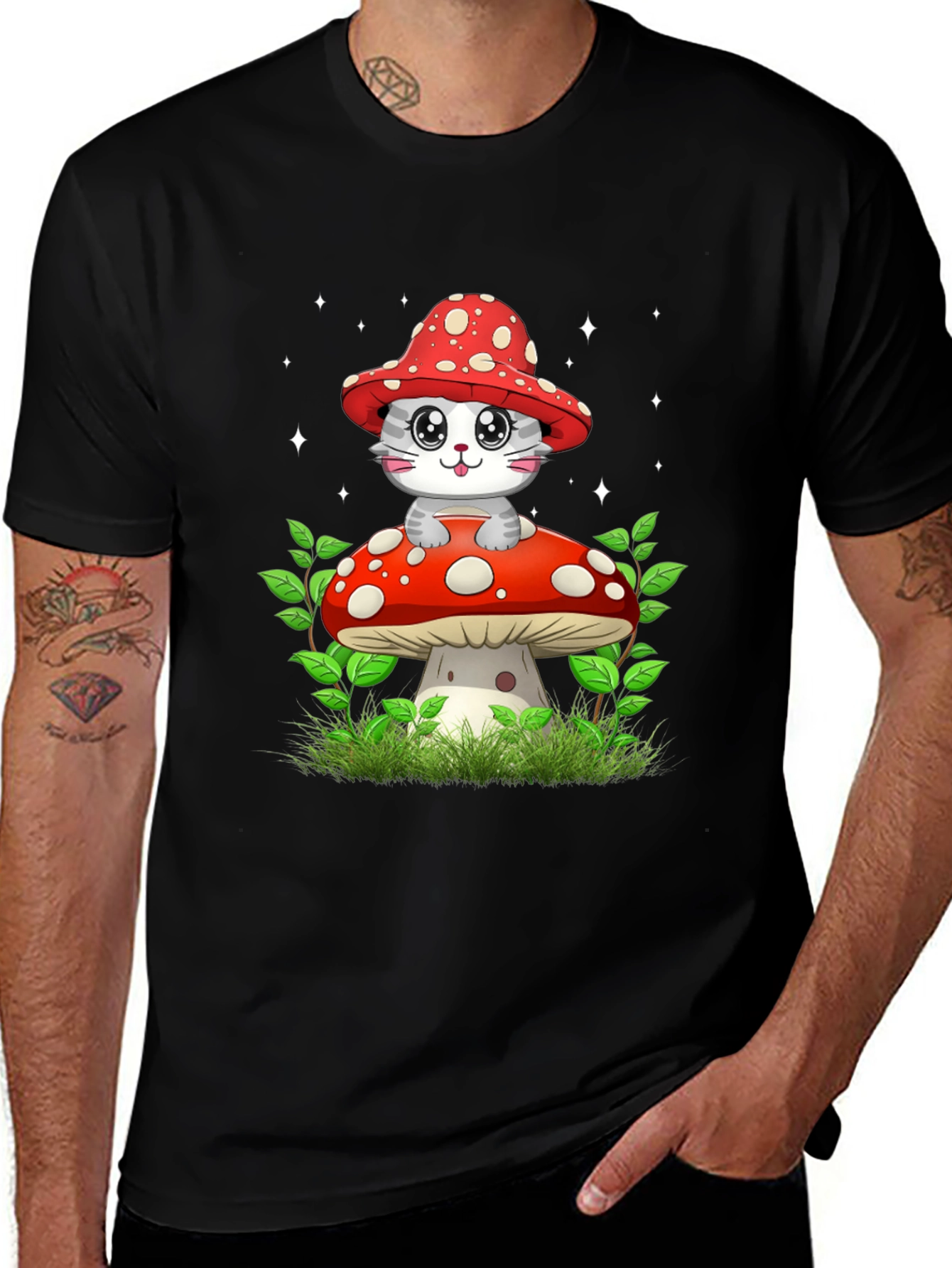 Variant 18 of Cute Mushroom Cat T-Shirt