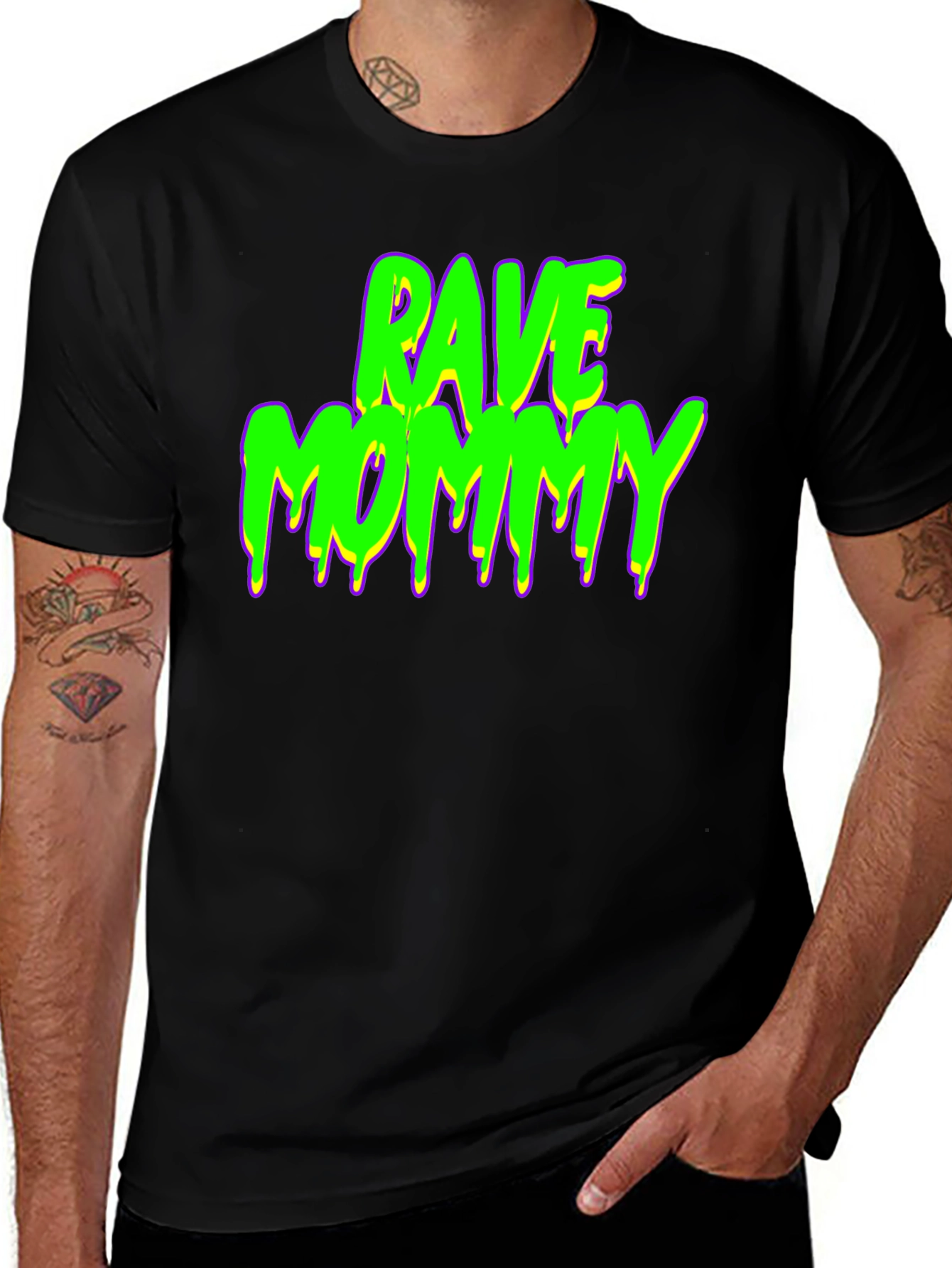 Variant 16 of Rave Mommy Graphic Tee - Party Vibes!