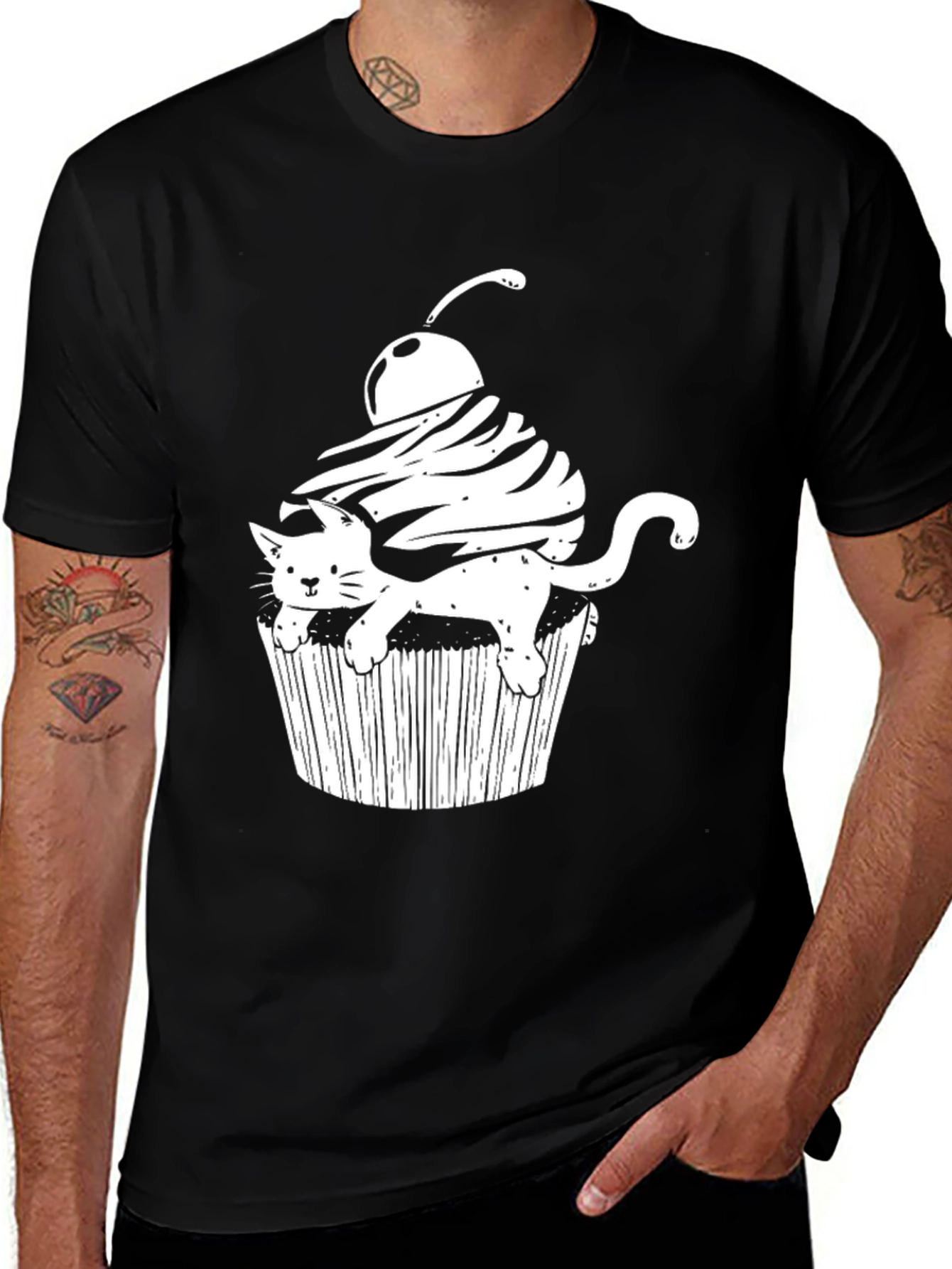 Variant 28 of Cat Cupcake Graphic Tee