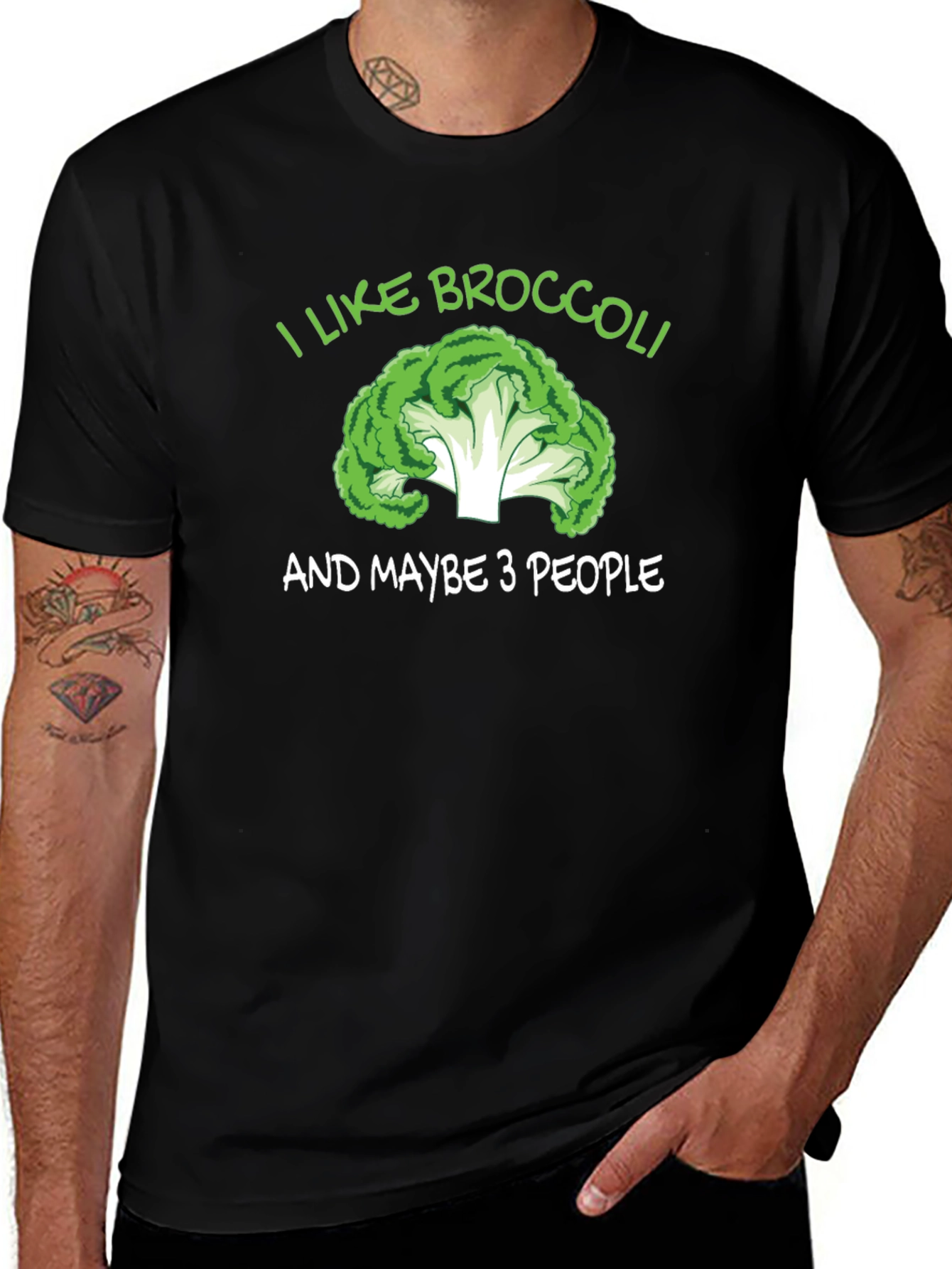 Variant 2 of I Like Broccoli T-Shirt Funny Graphic Tee