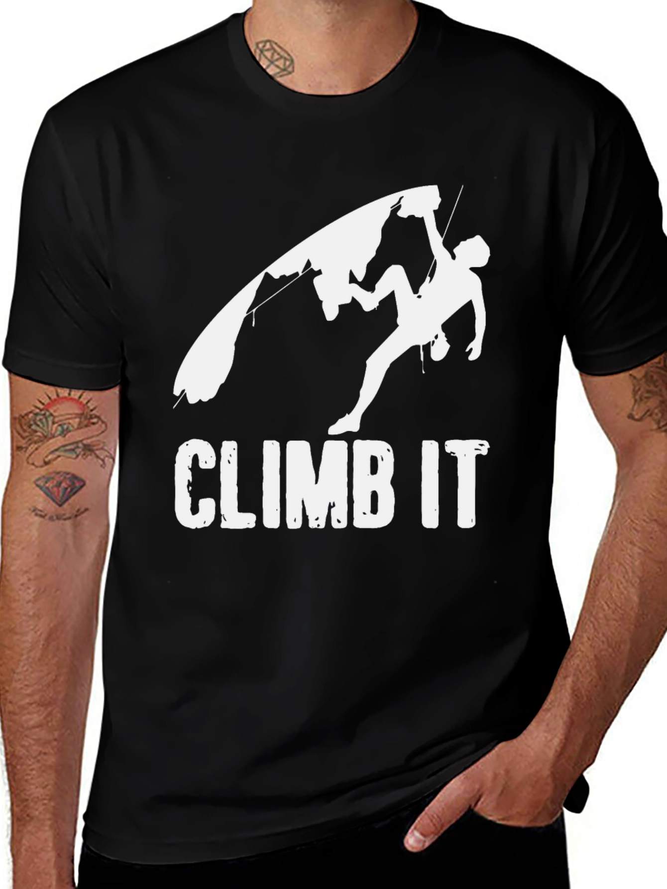 Black Climb It Graphic Tee - Adventure Awaits! main image