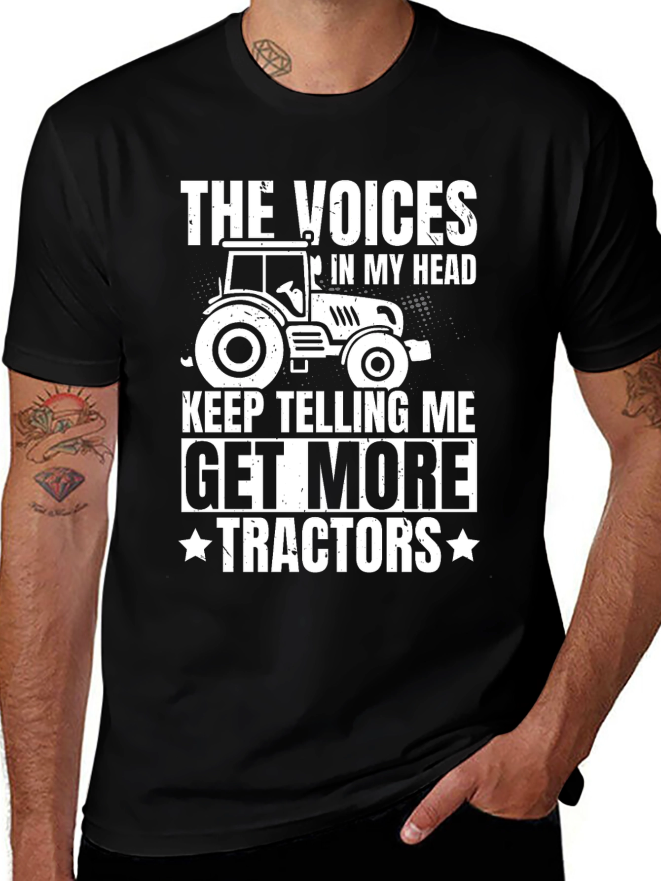 Variant 4 of Funny Tractor T-Shirt: The Voices in My Head