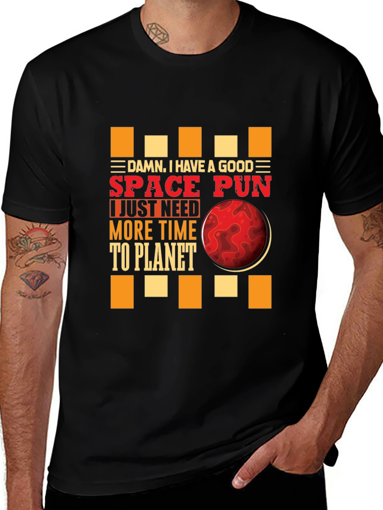 Variant 21 of Space Pun T-Shirt - Time to Planet
