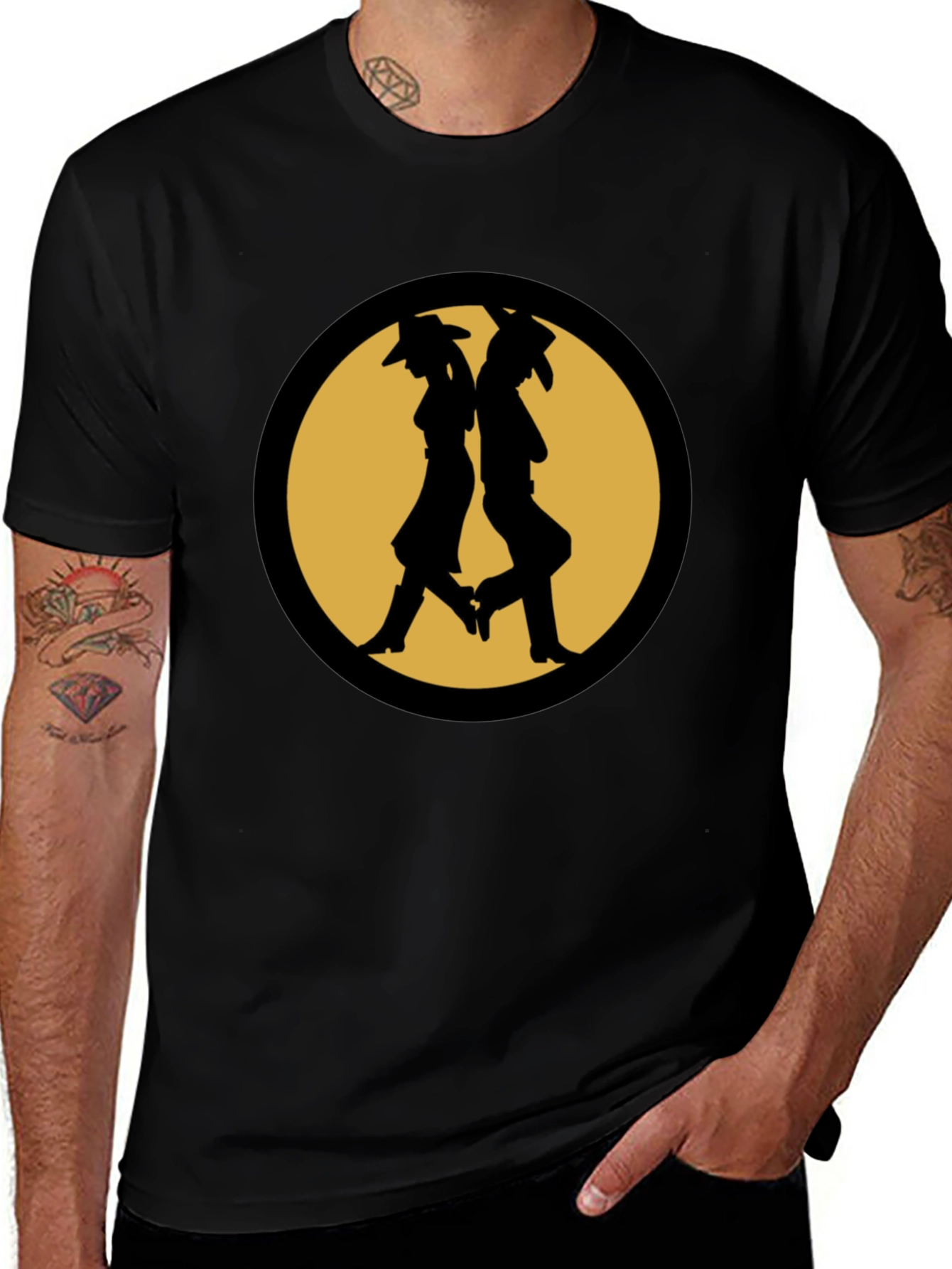 Variant 3 of Retro Western Silhouette Graphic Tee