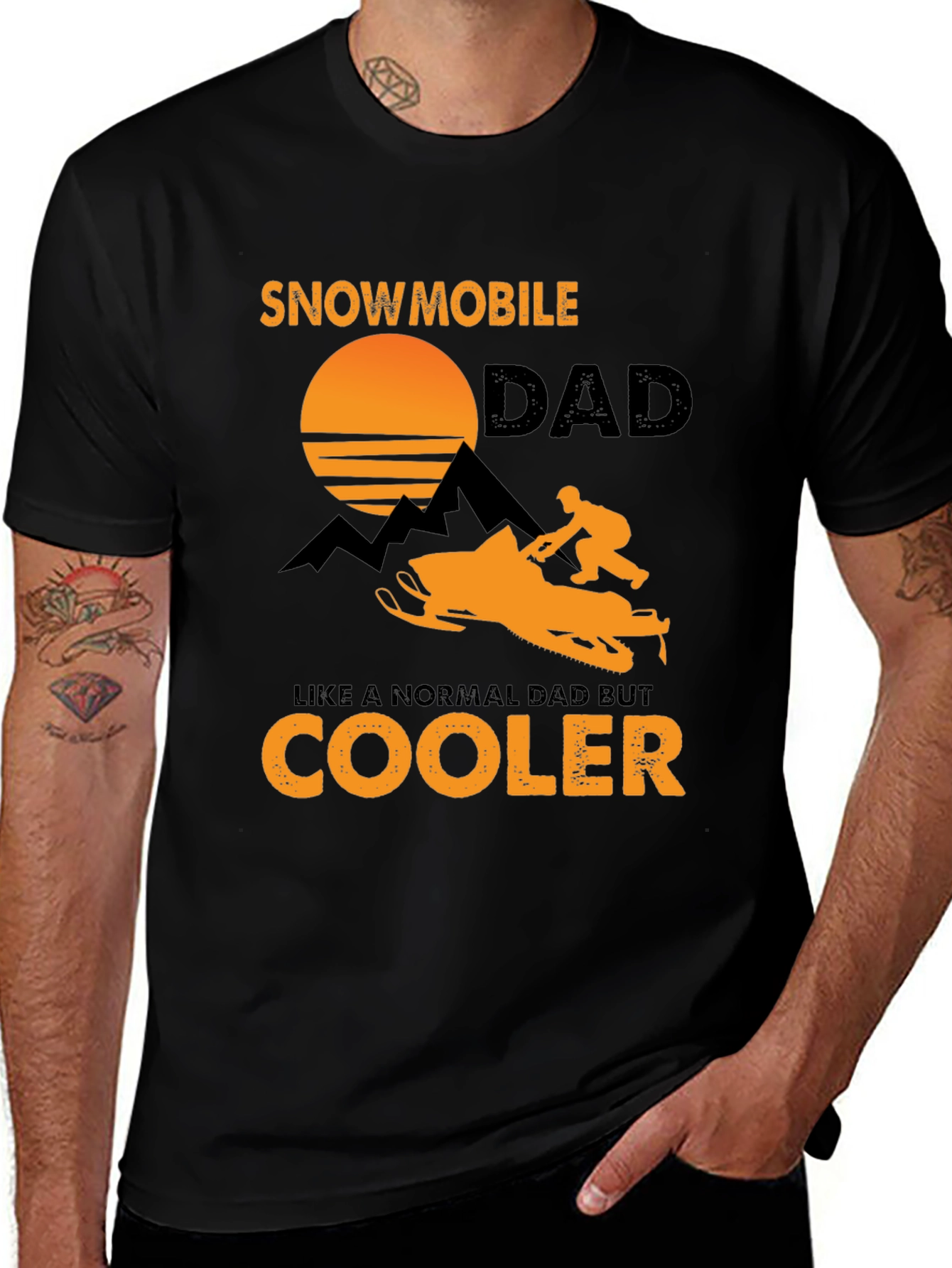 Variant 26 of Snowmobile Dad T-Shirt - Cooler Than Normal
