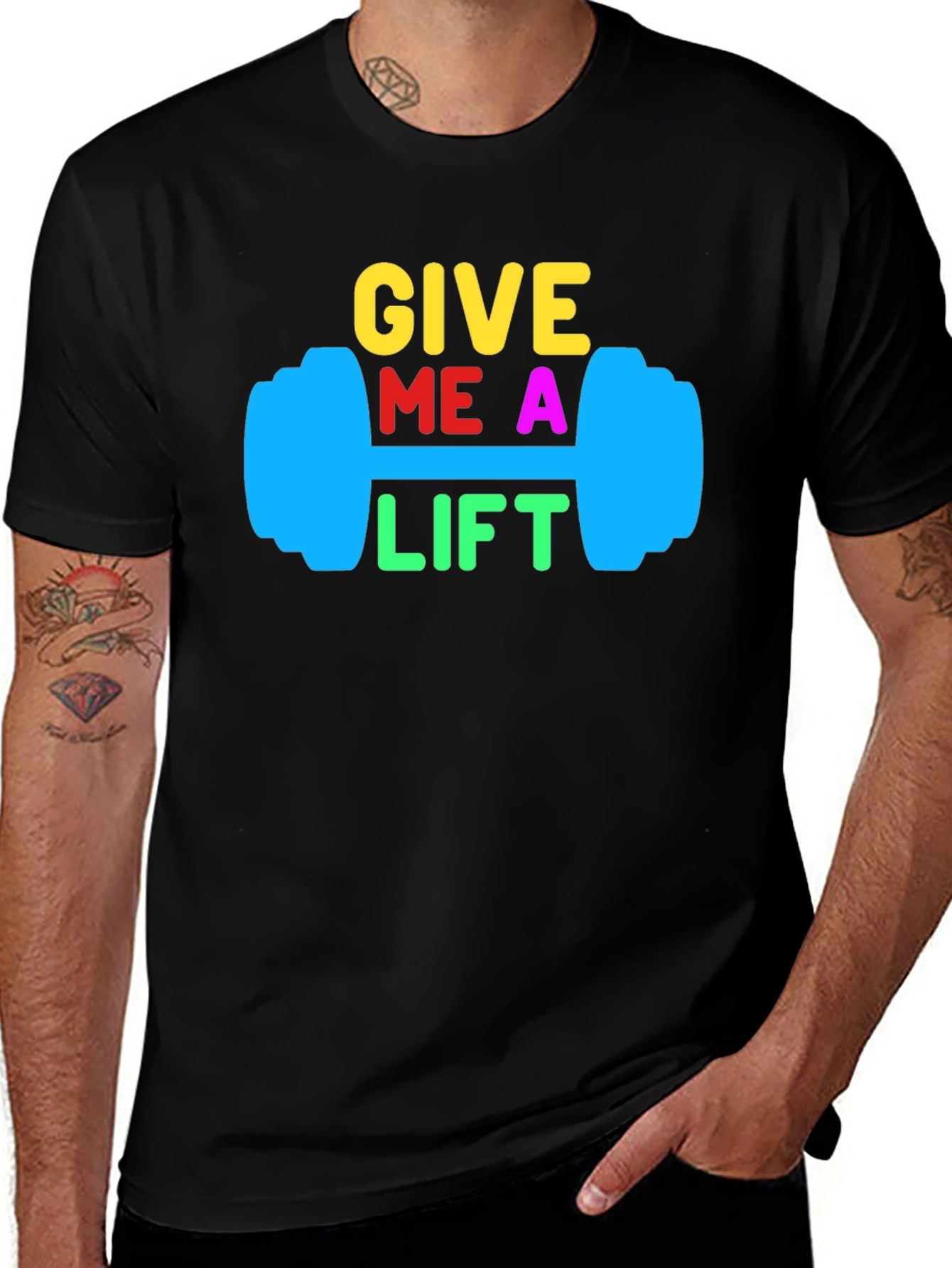 Variant 29 of Give Me a Lift Black Graphic Tee