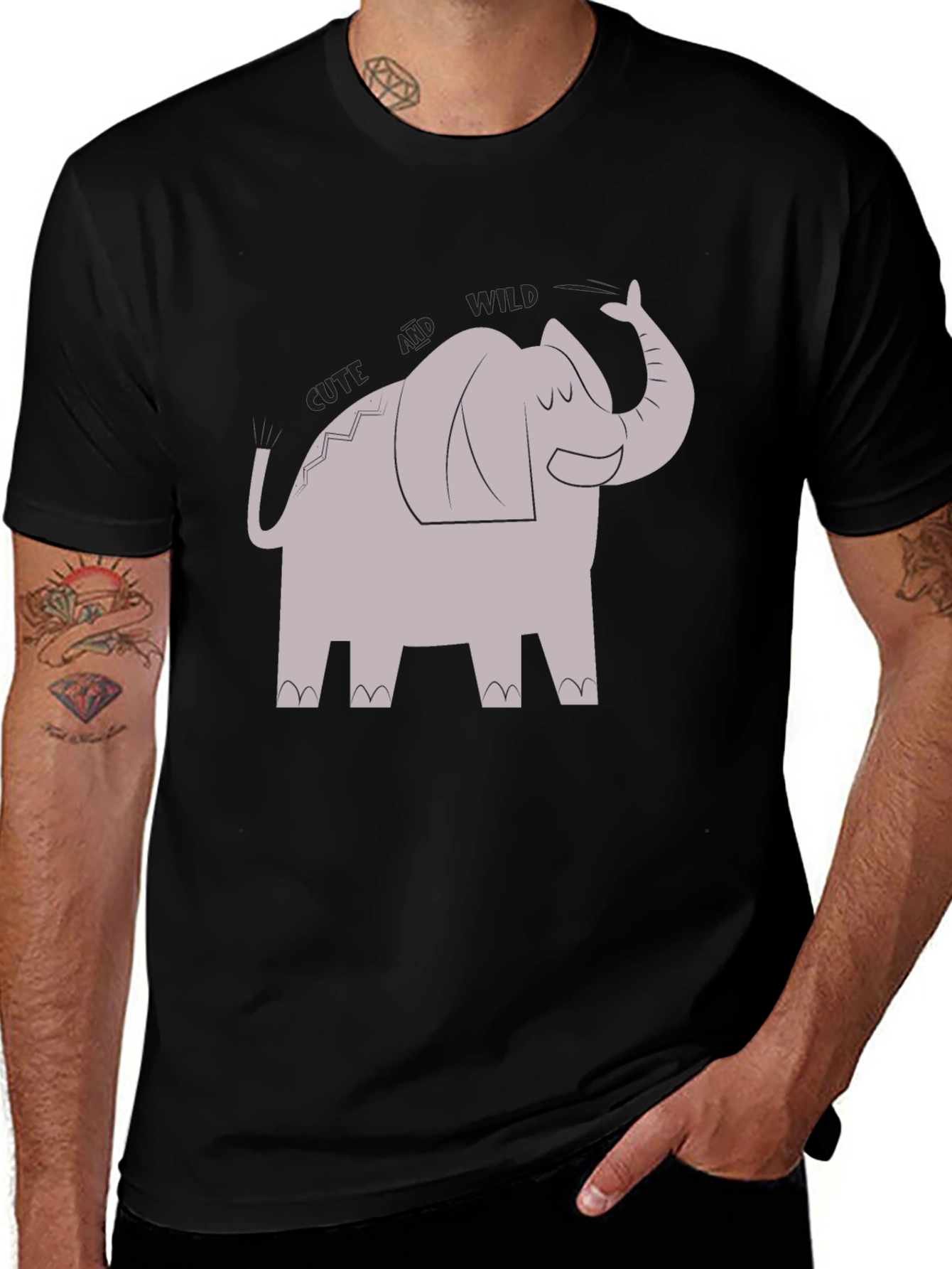 Variant 26 of Cute and Wild Elephant Graphic Tee