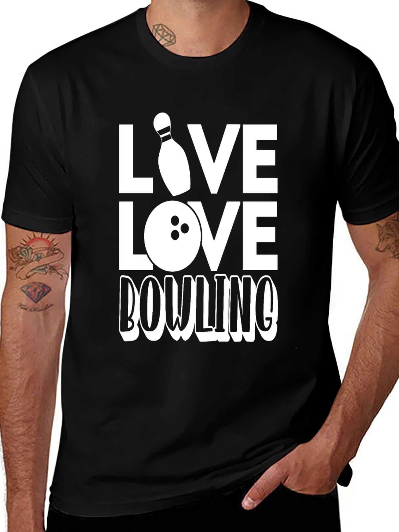 Variant 10 of Love Bowling T-Shirt - Bowler Gift