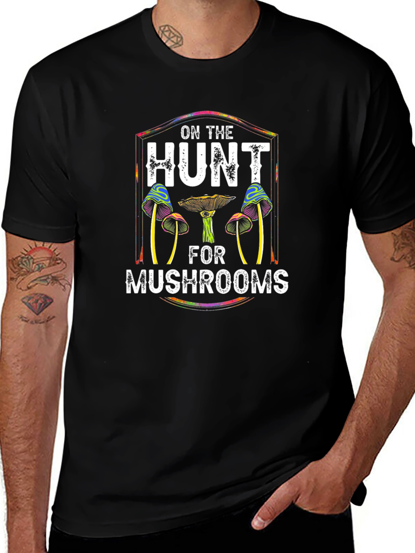 Variant 12 of Mushroom Hunt T-Shirt - Unique Graphic Tee