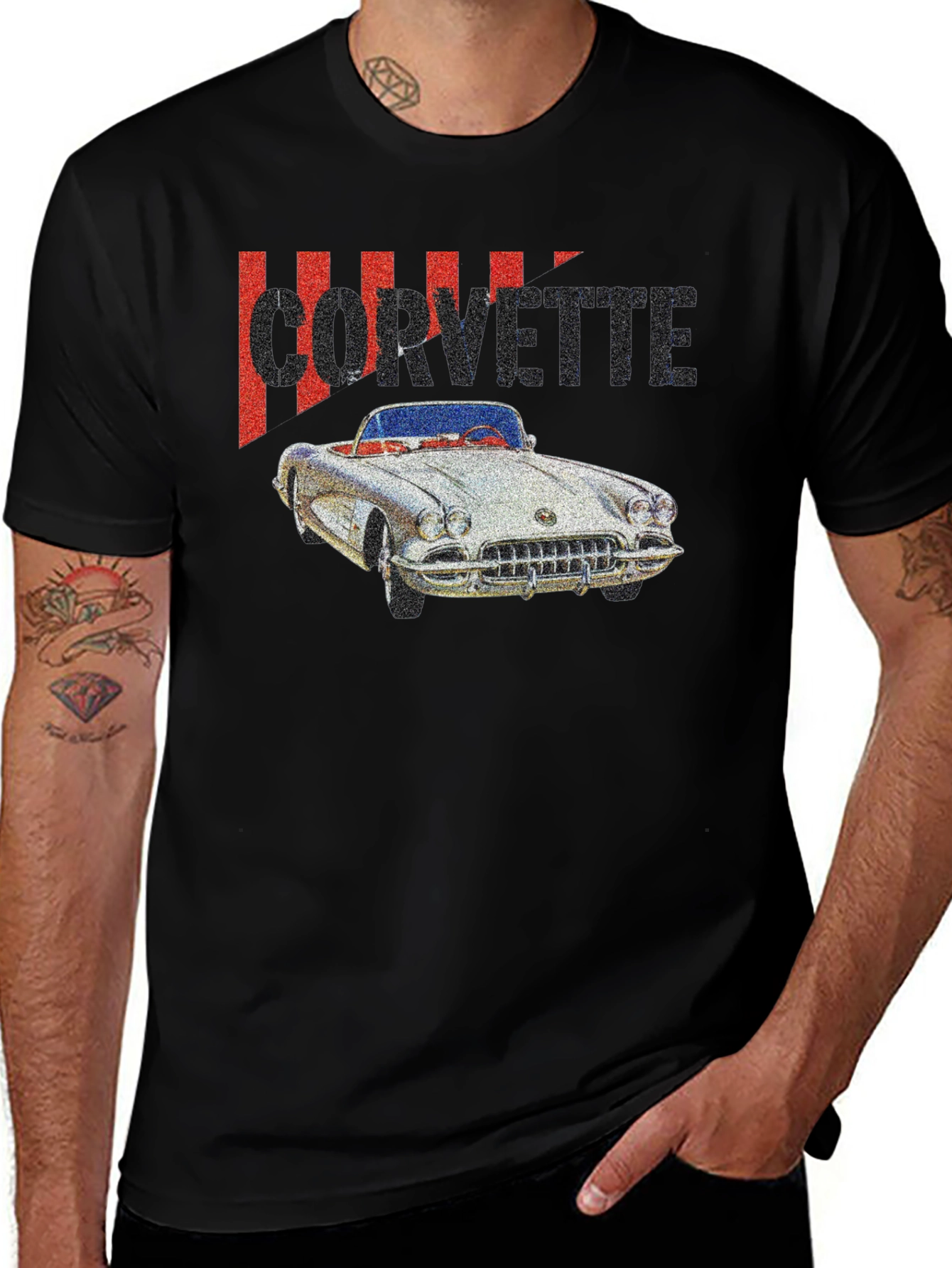 Vintage Corvette Graphic T-Shirt - Classic Car Tee