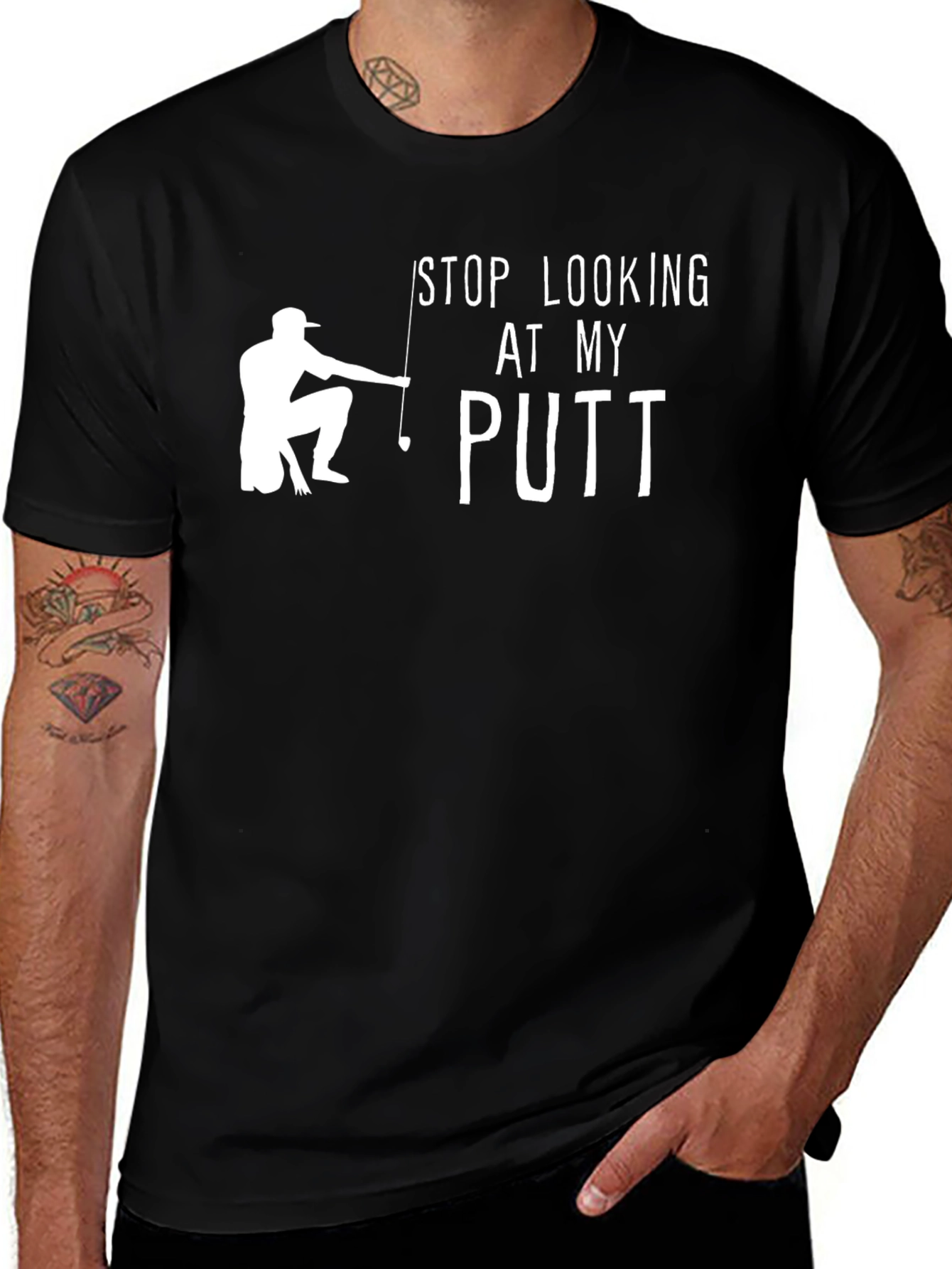 Variant 13 of Stop Looking At My Putt Funny Golf T-Shirt