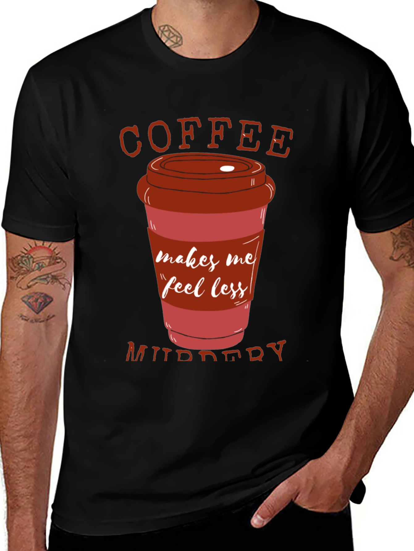 Variant 9 of Coffee Makes Me Feel Less Murdery T-Shirt