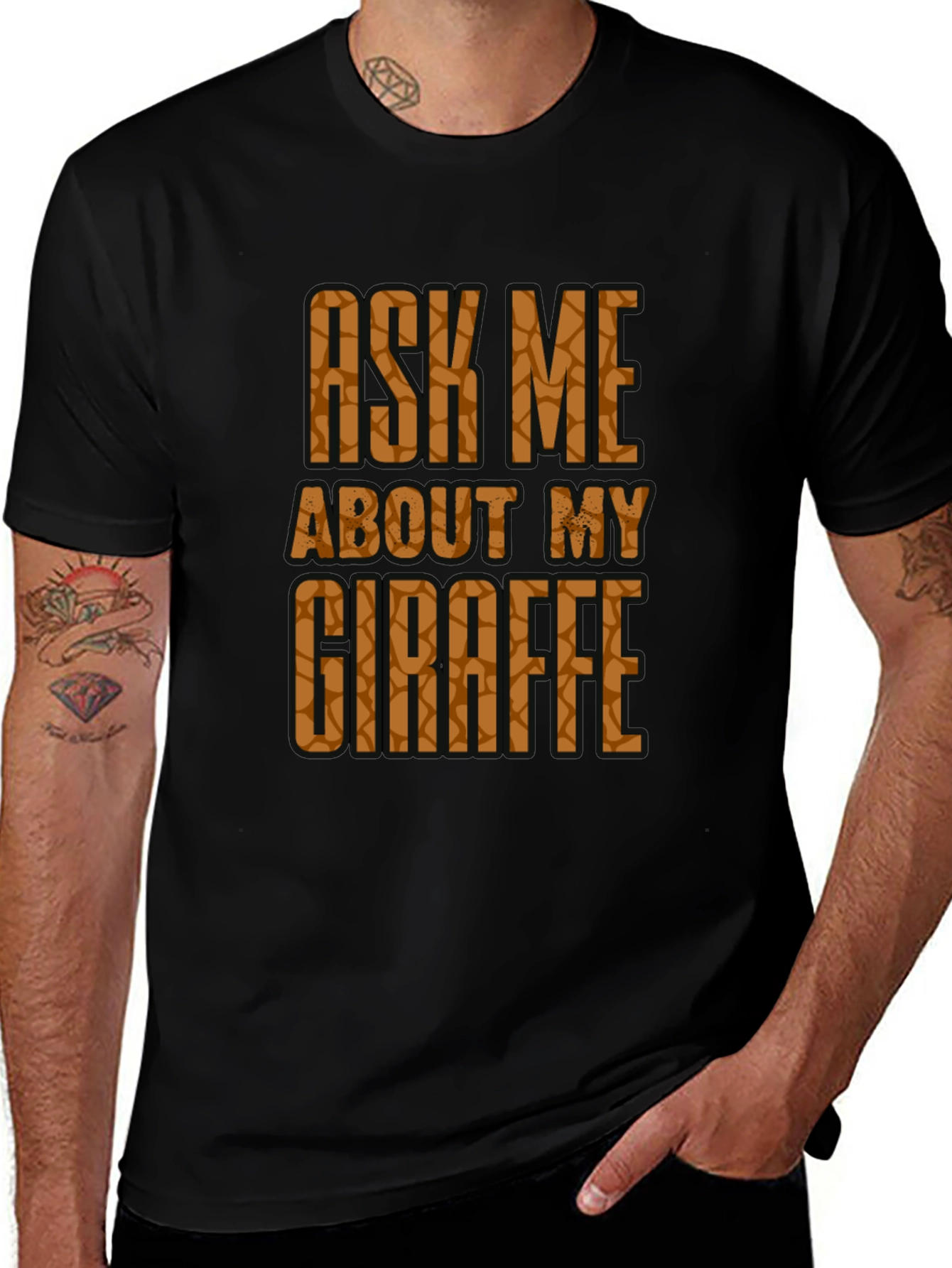 Variant 12 of Ask Me About My Giraffe T-Shirt - Novelty Graphic Tee