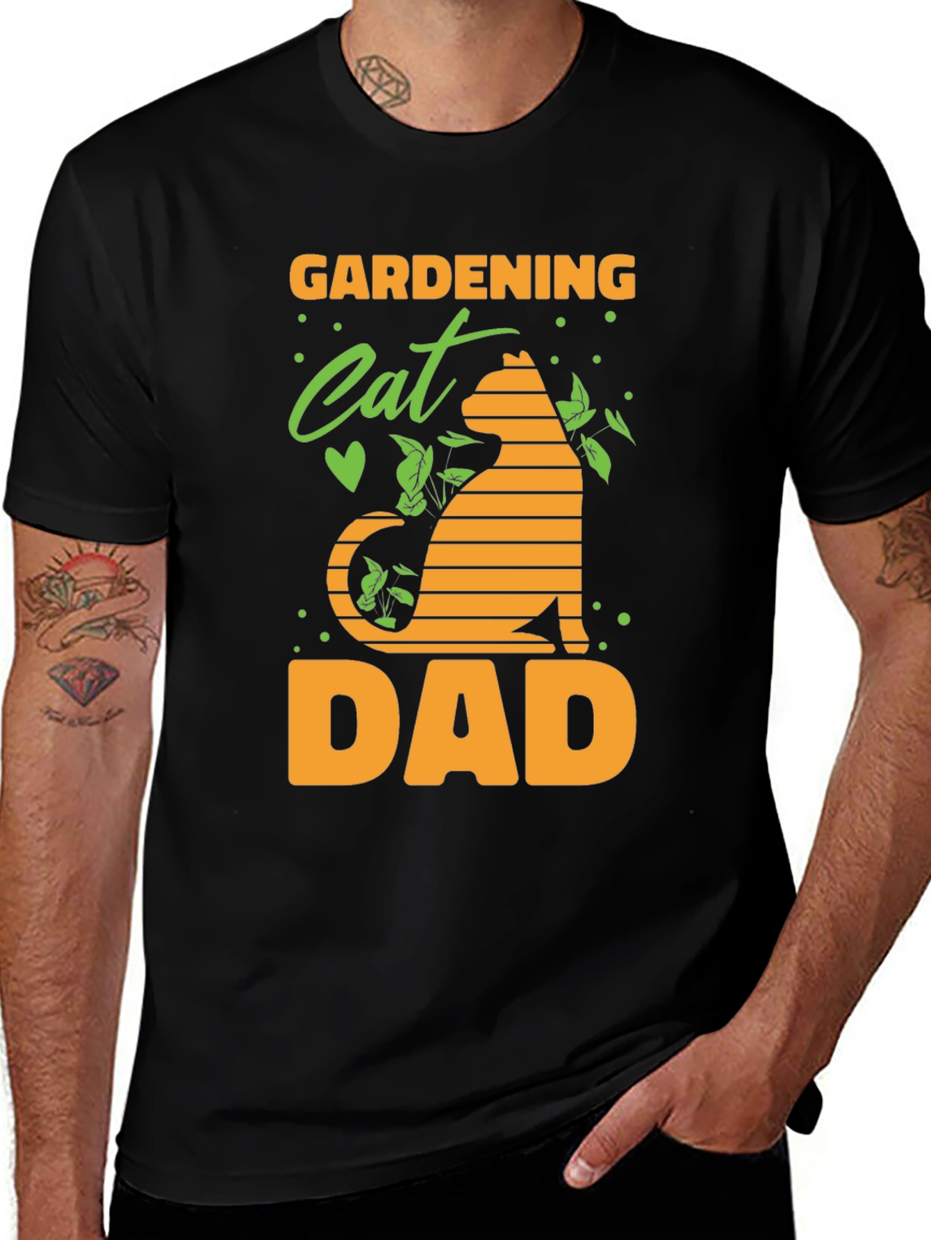 Variant 30 of Gardening Cat Dad T-Shirt - Perfect for Cat Lovers!