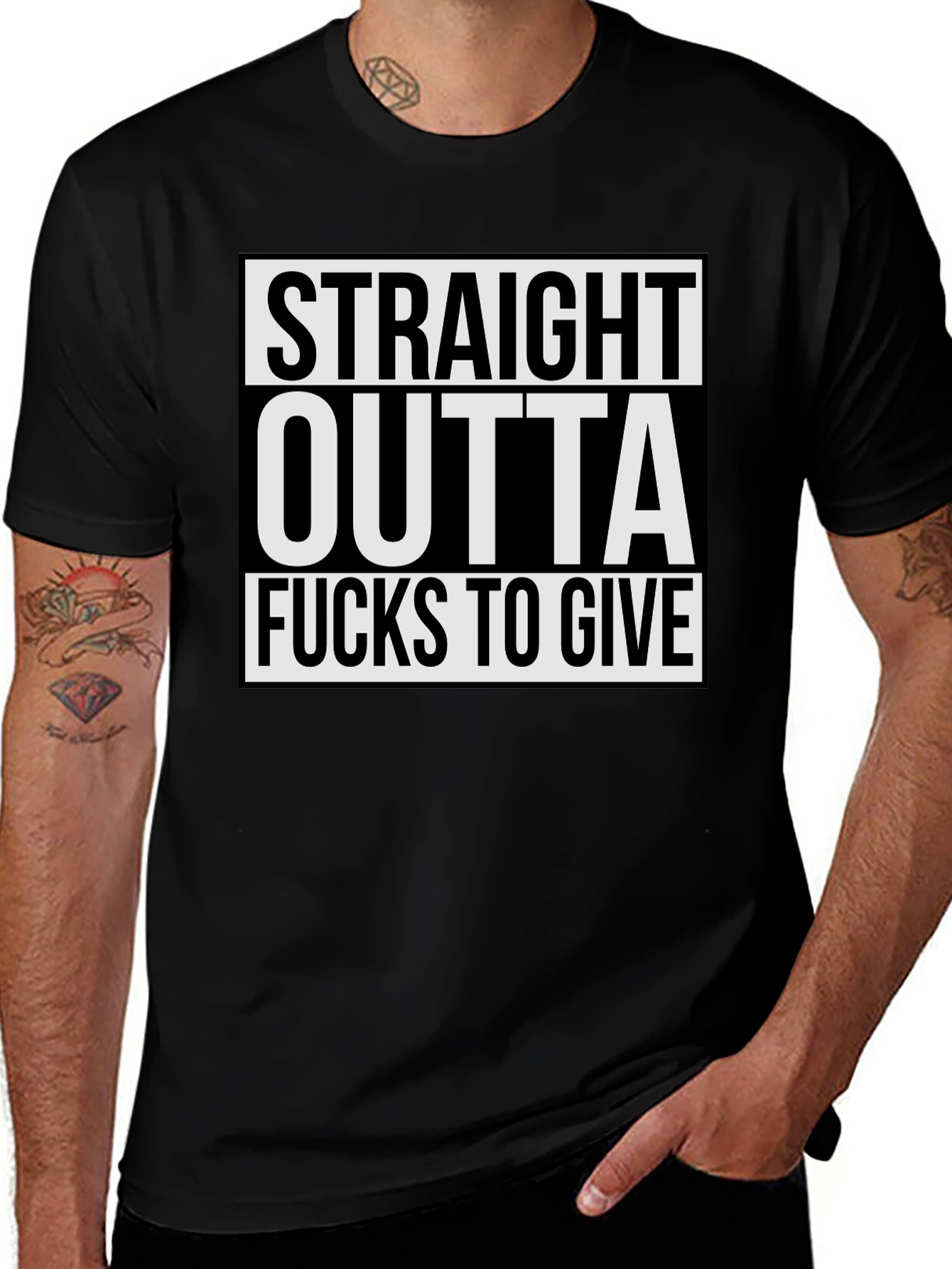 Variant 28 of Straight Outta Fucks to Give Graphic Tee