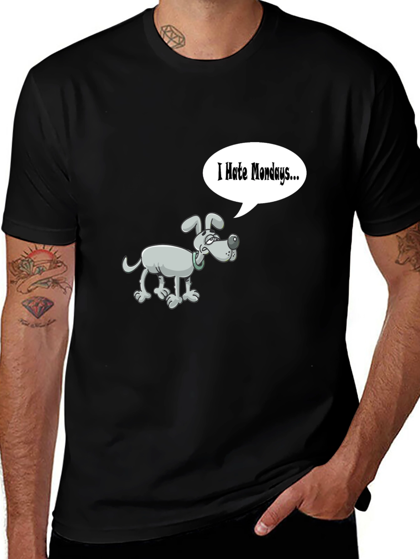 Variant 7 of I Hate Mondays Dog Graphic T-Shirt