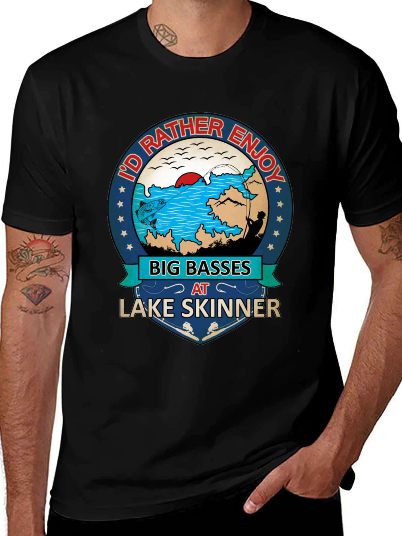 Variant 11 of Lake Skinner Fishing T-Shirt