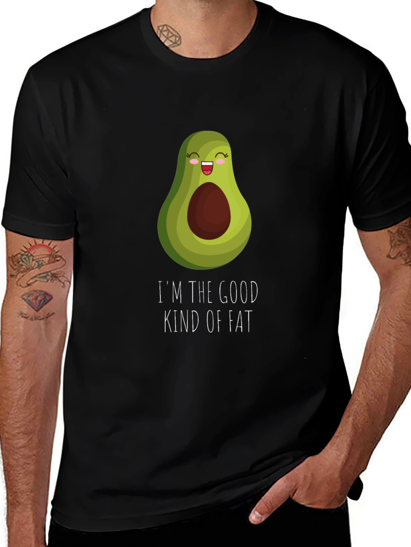 Variant 6 of Avocado 'Good Fat' Graphic Tee - Black