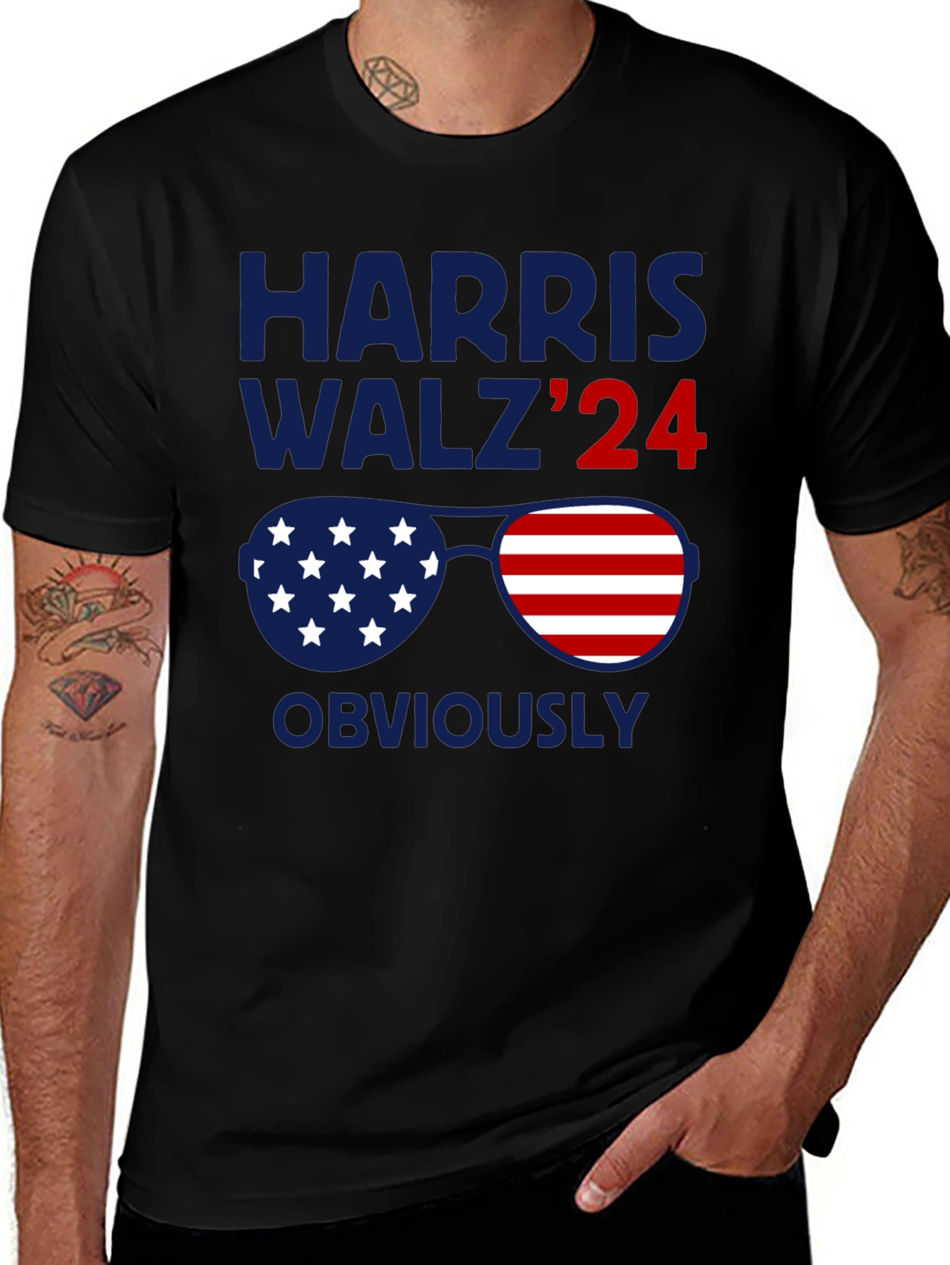 Harris Walz '24 Graphic Tee - Patriotic Style
