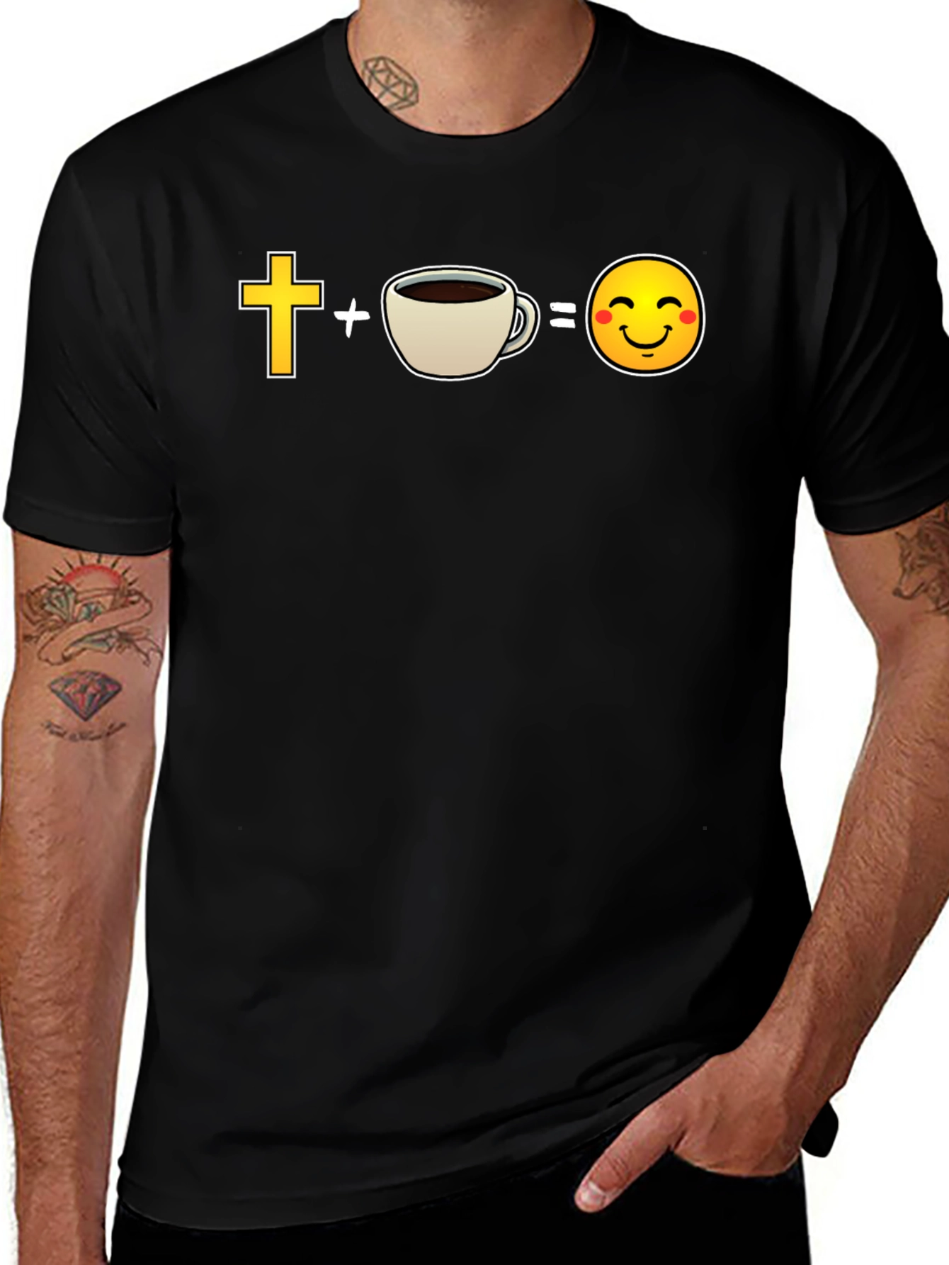 Variant 10 of Faith & Coffee = Happiness T-Shirt