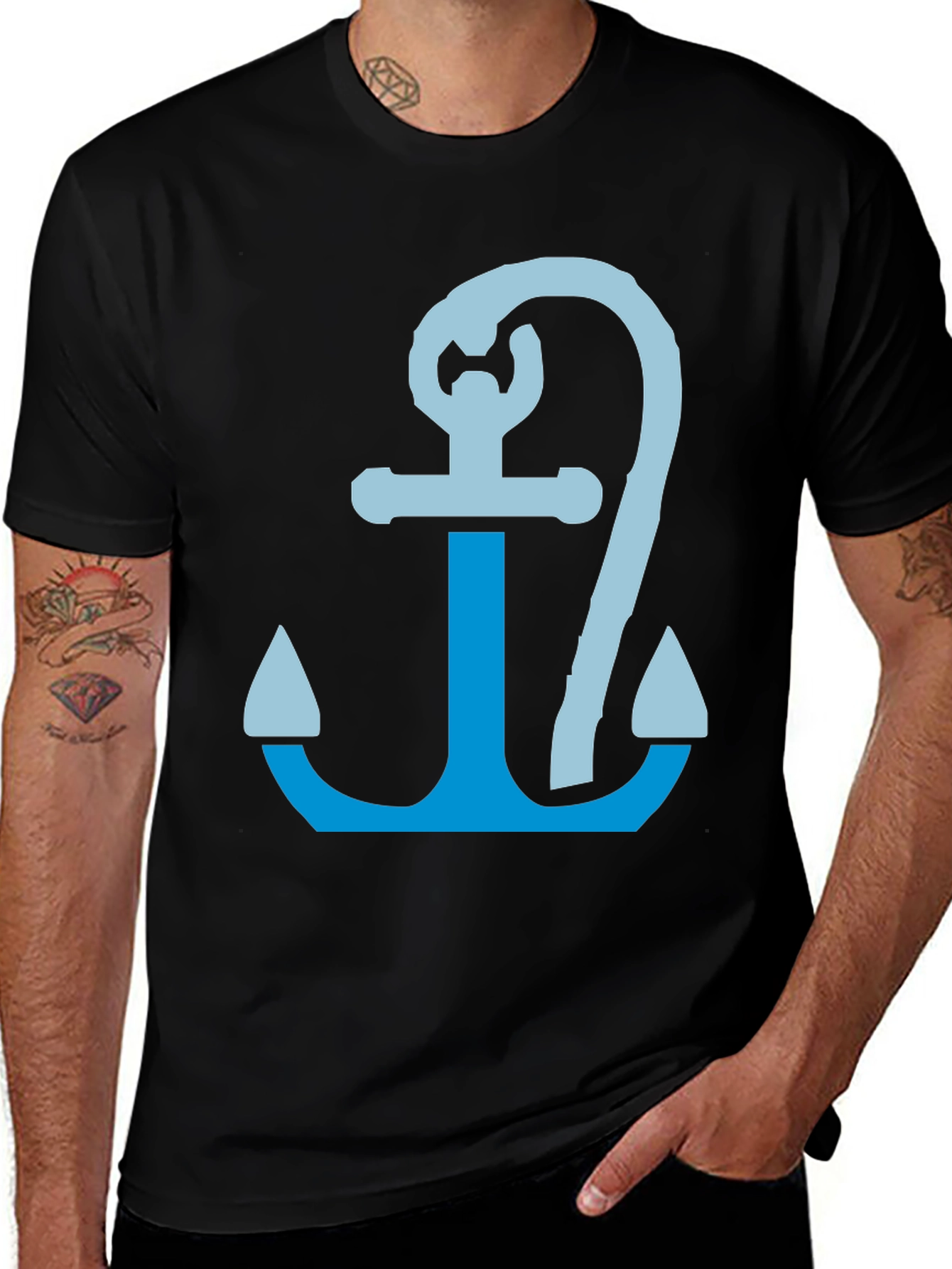 Variant 28 of Anchor Graphic Tee - Nautical Style