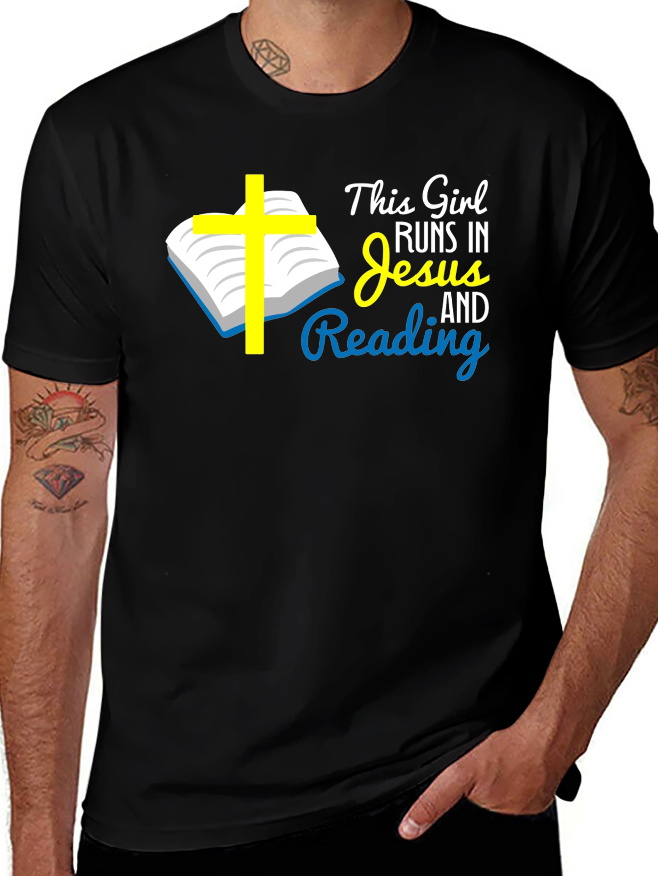 Faith-Inspired T-Shirt: Jesus and Reading Graphic Tee