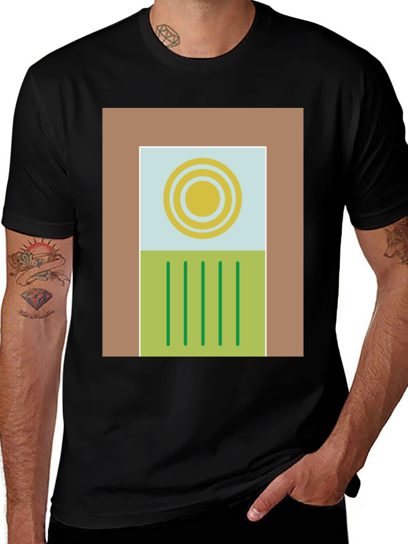 Variant 26 of Abstract Graphic Tee - Modern Design, Casual Style