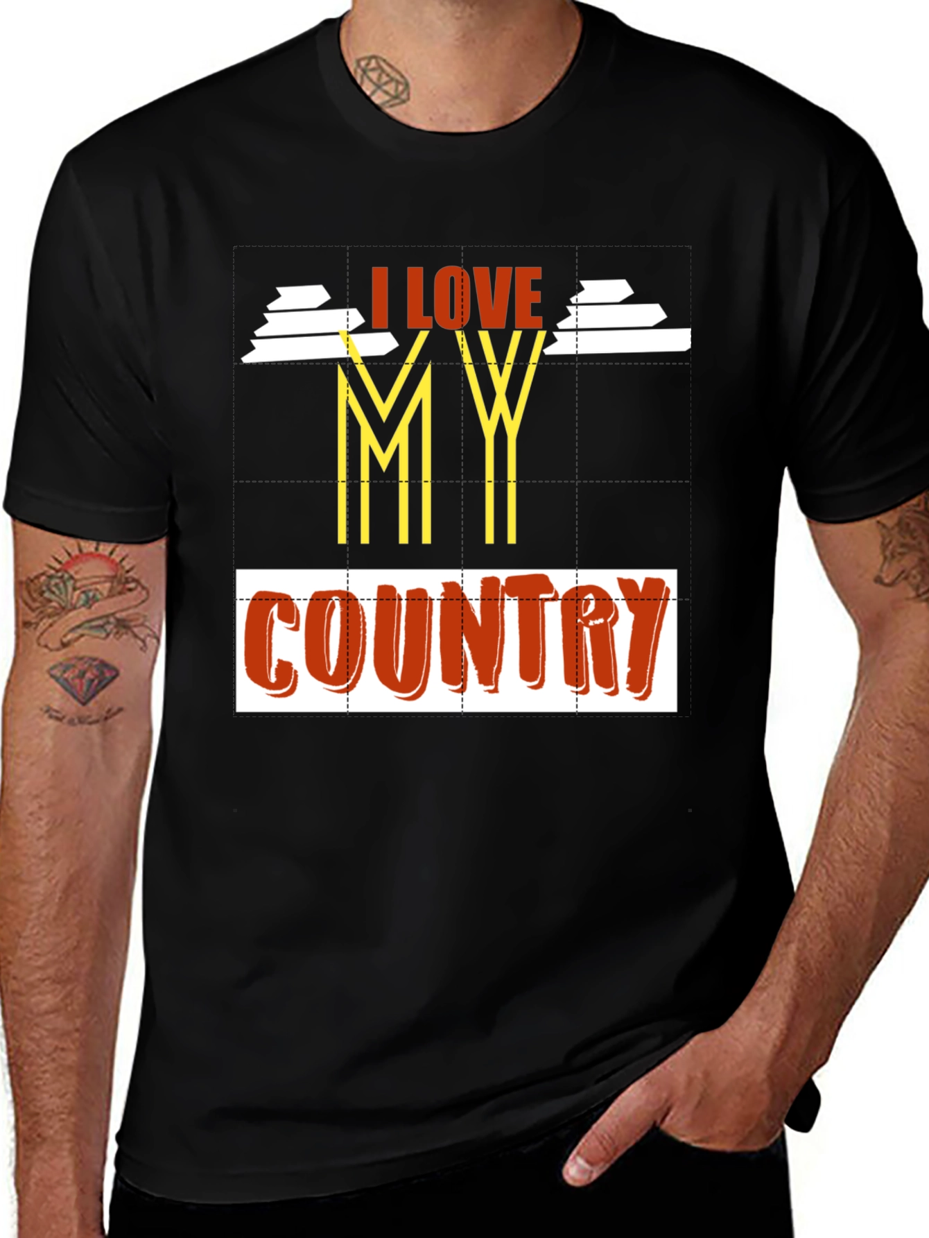 Variant 2 of I Love My Country Graphic Tee - Patriotic Pride
