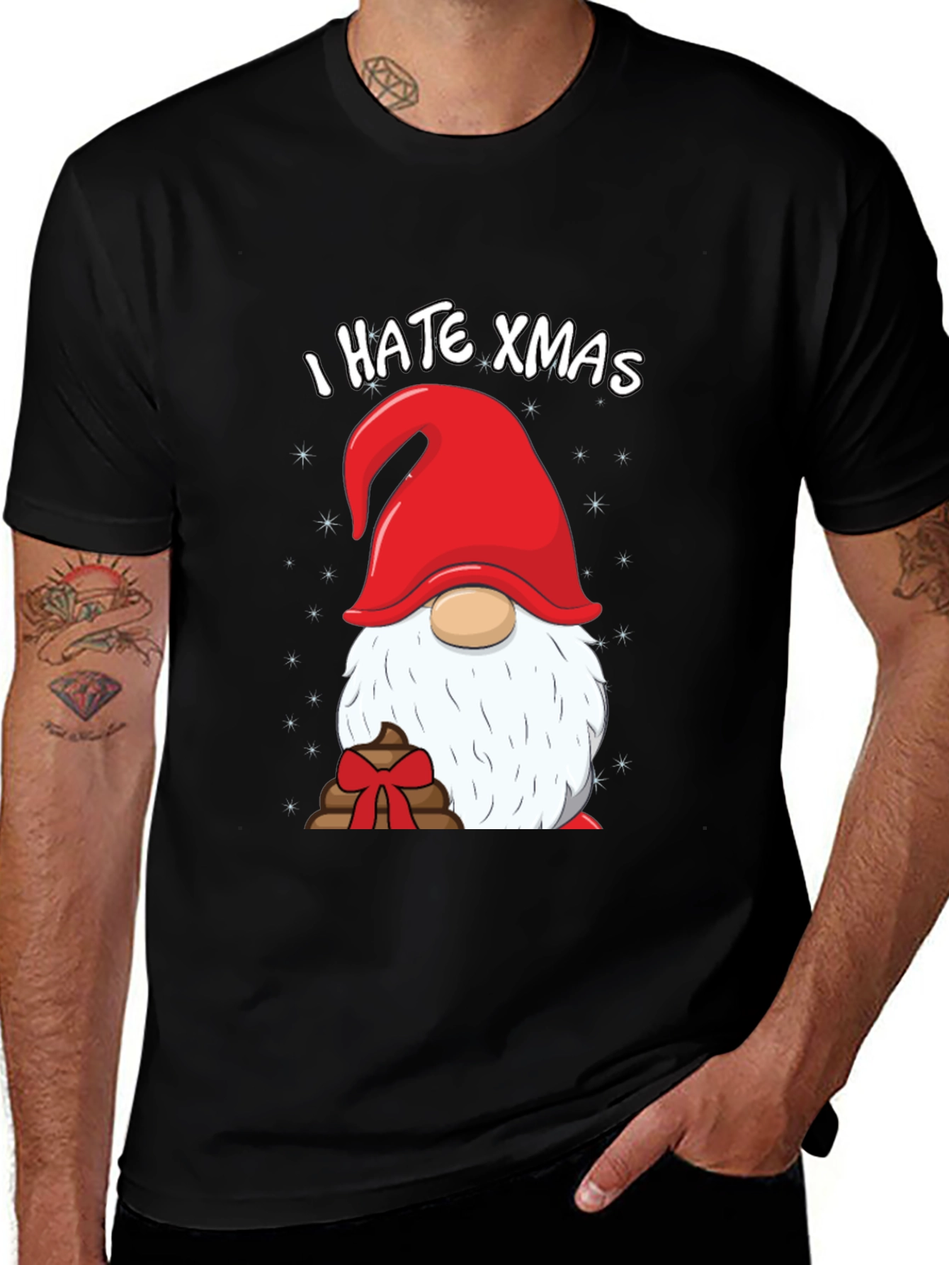Variant 10 of I Hate Xmas Gnome Graphic Tee