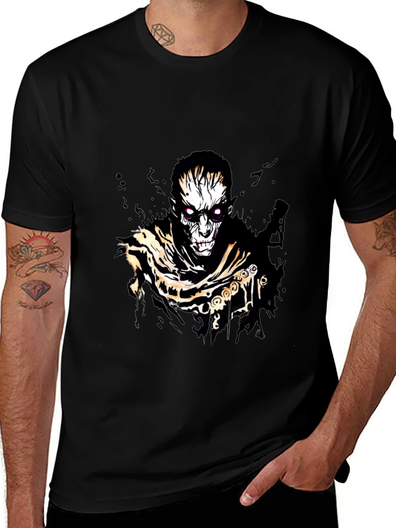 Variant 29 of Horror Graphic Print Black T-Shirt