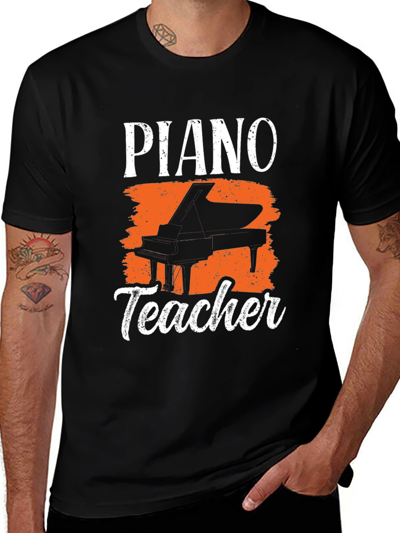 Piano Teacher Graphic Tee - Music Lover's T-Shirt