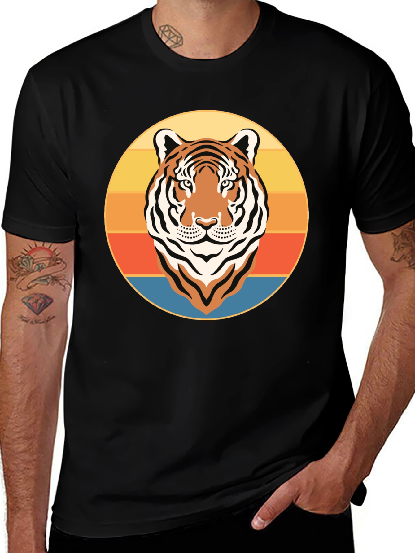 Variant 26 of Retro Tiger Graphic Tee