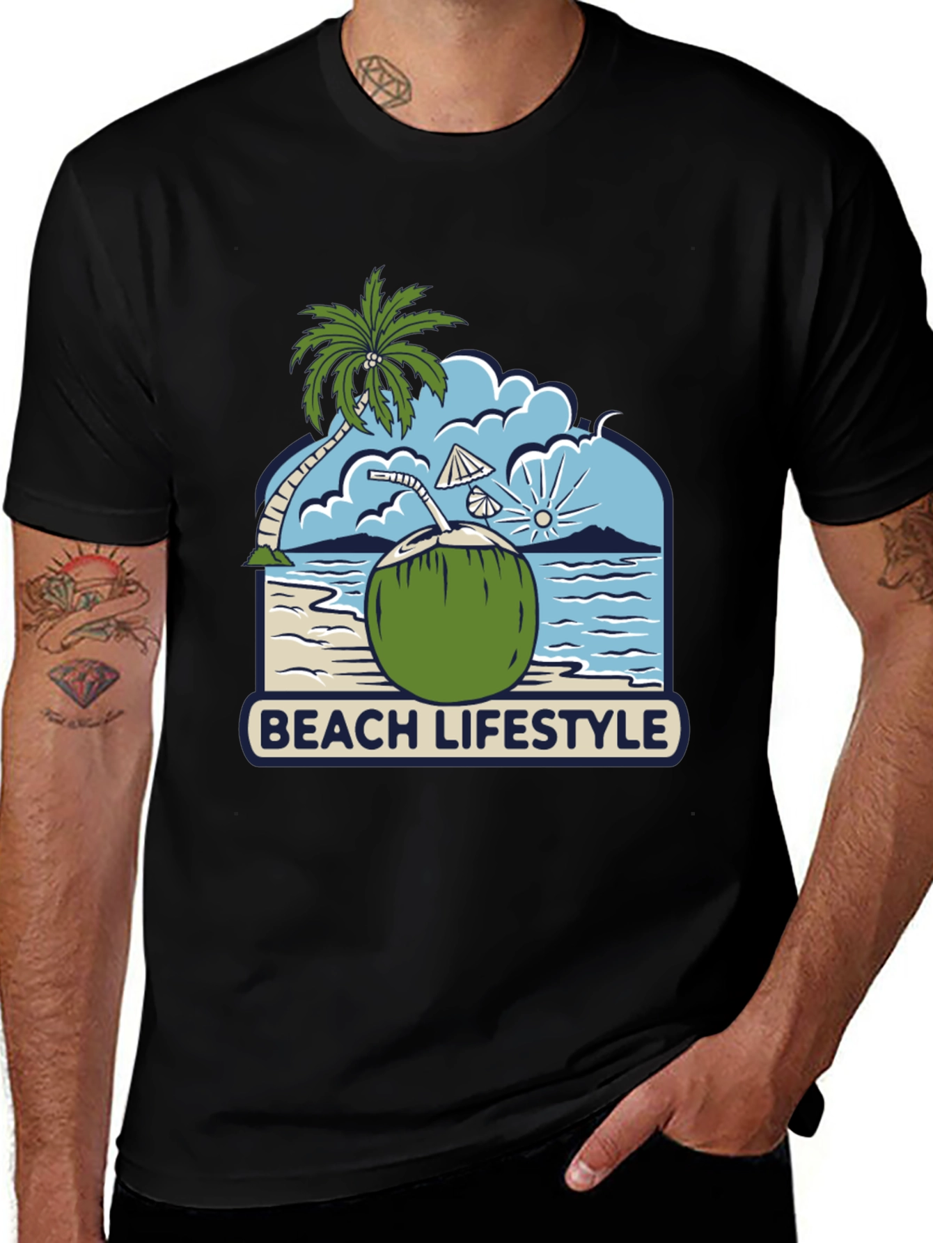 Variant 25 of Beach Lifestyle Graphic T-Shirt