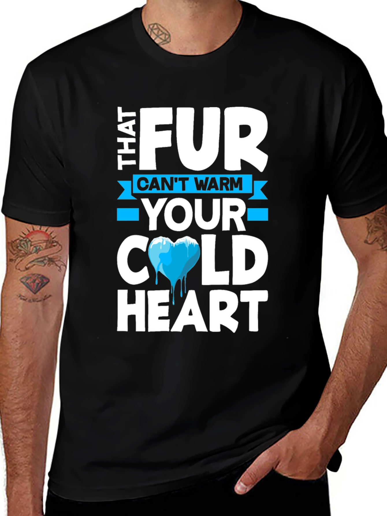 Variant 29 of Cold Heart T-Shirt - Fur Can't Warm Your Heart