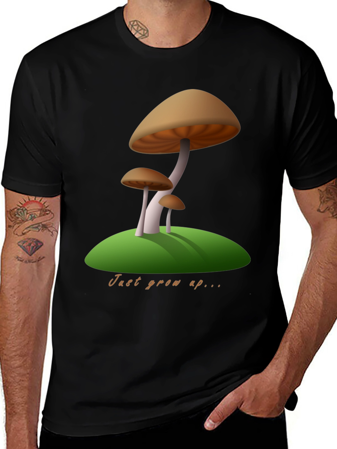 Variant 11 of Mushroom Graphic Tee - Just Grow Up! T-Shirt