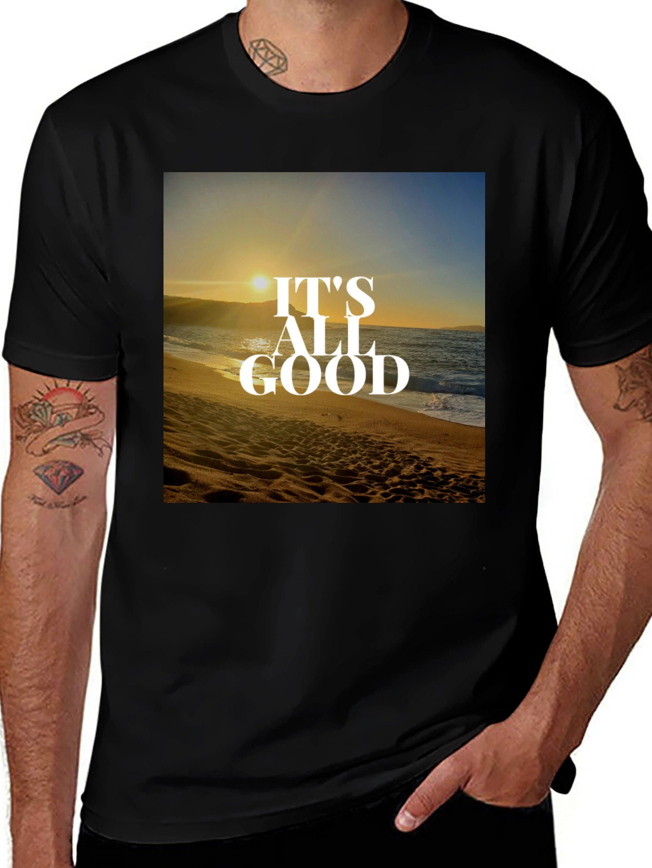 Variant 25 of It's All Good Beach Sunset Graphic Tee
