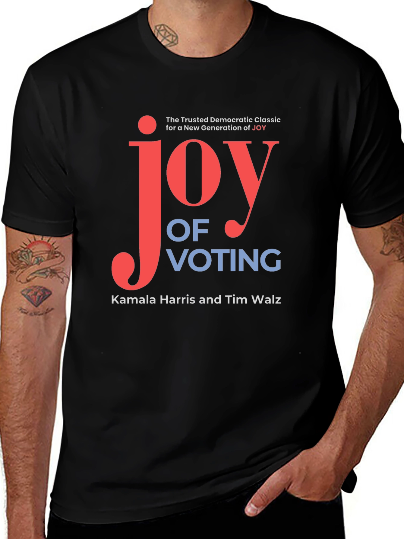 Variant 5 of Joy of Voting T-Shirt - Kamala Harris and Tim Walz