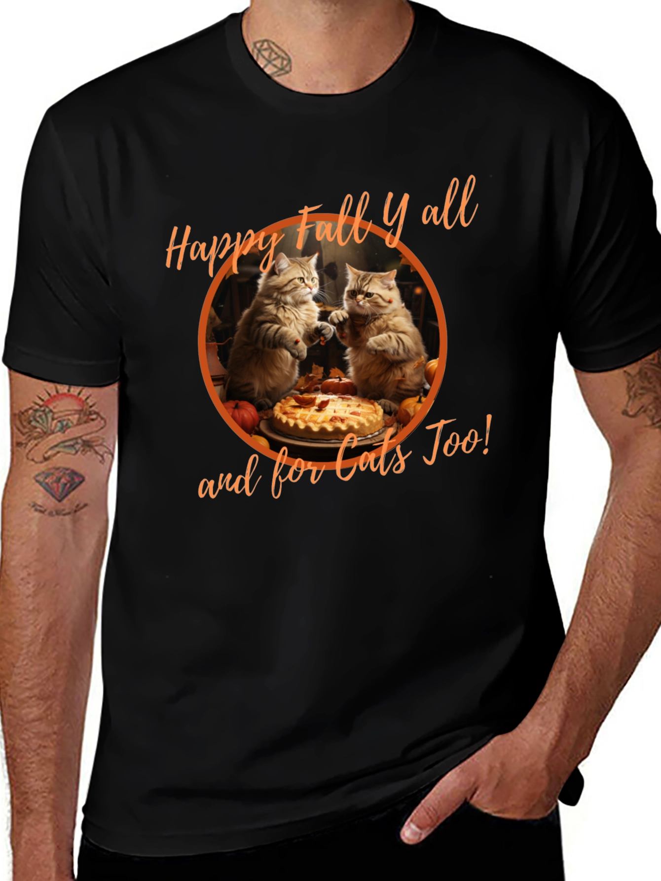 Variant 12 of Happy Fall Y'all Cats Too T-Shirt