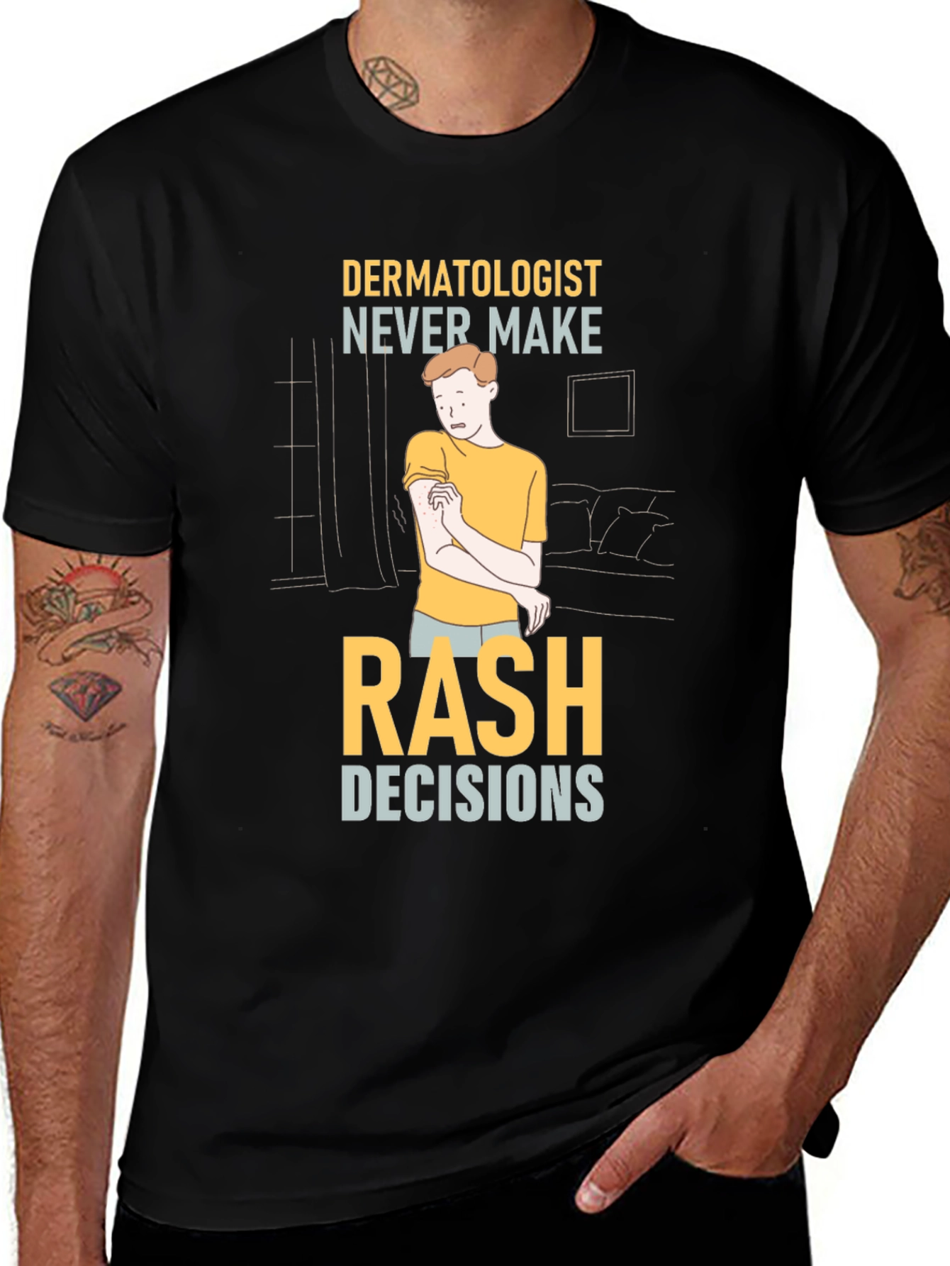 Variant 5 of Dermatologist Rash Decision T-Shirt