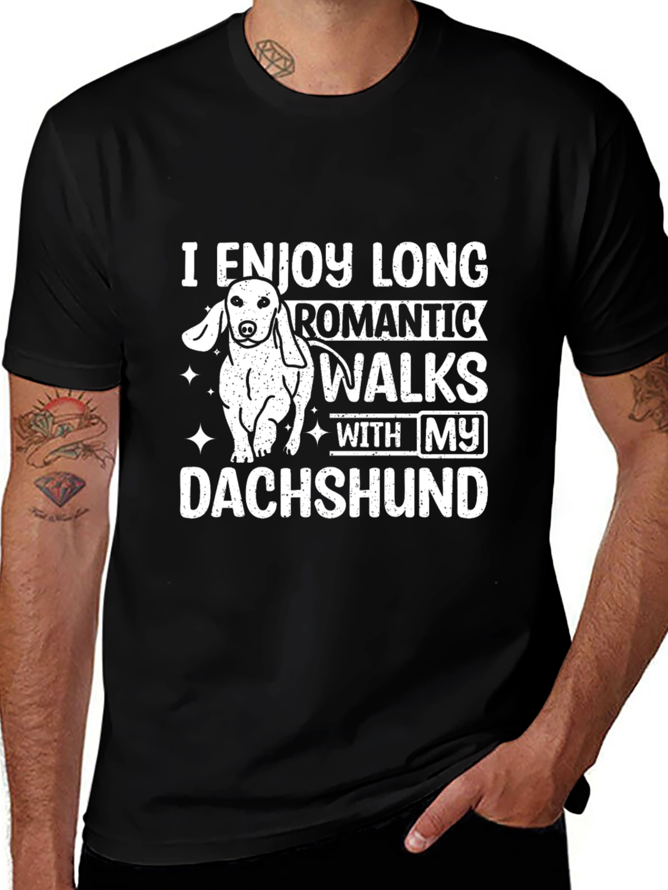 Dachshund Romantic Walks T-Shirt