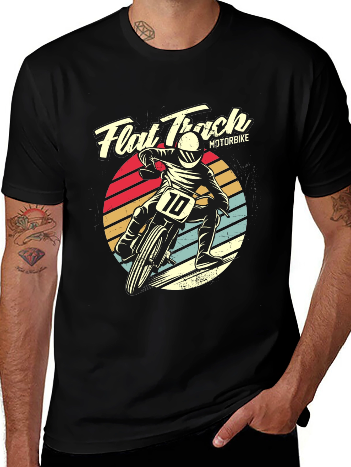 Variant 5 of Flat Track Motorbike Graphic T-Shirt