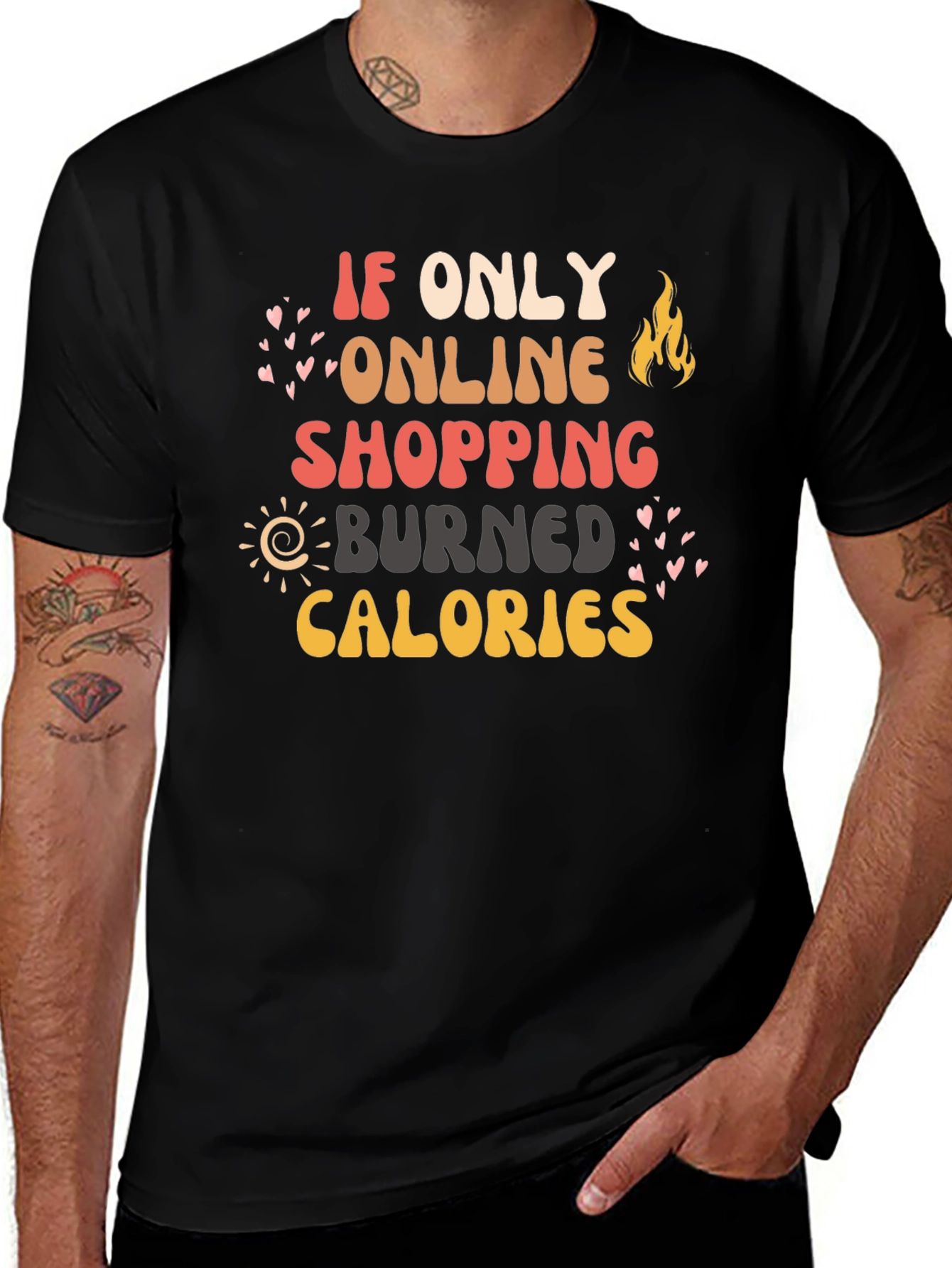 Variant 24 of Online Shopping Calories Graphic Tee