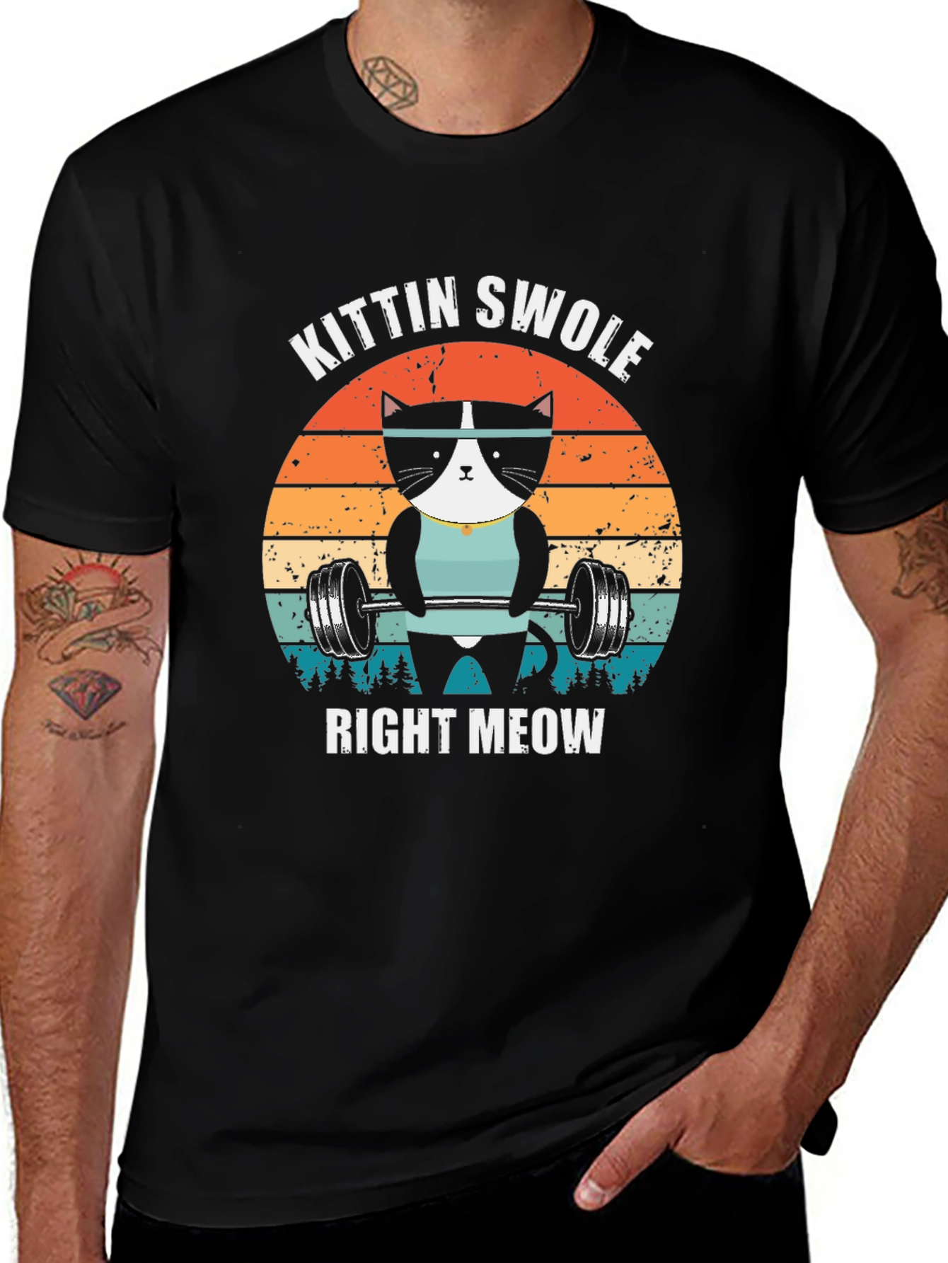 Variant 3 of Kittin' Swole Graphic T-Shirt