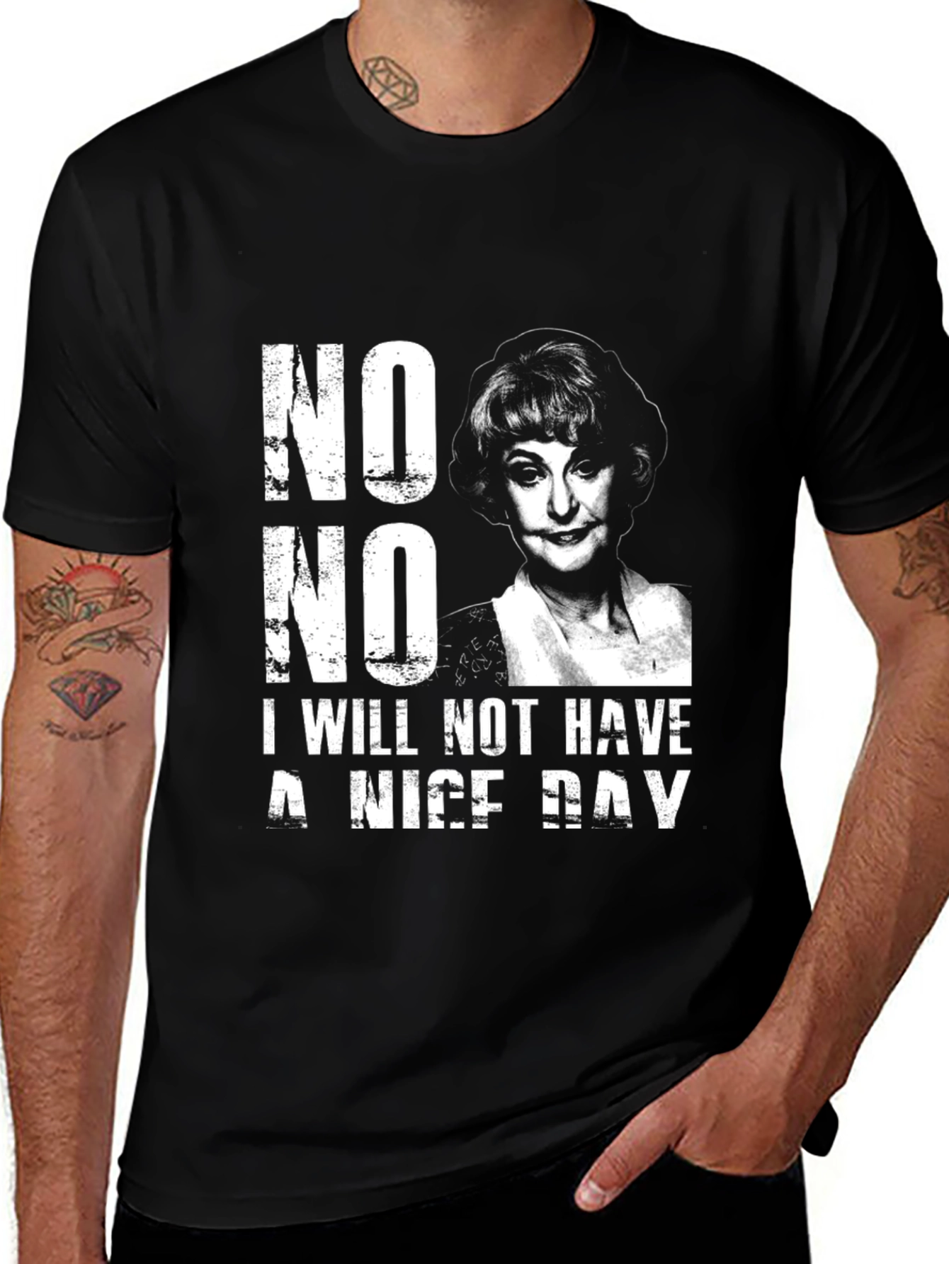 No Nice Day Black T-Shirt - Golden Girls Dorothy Zbornak