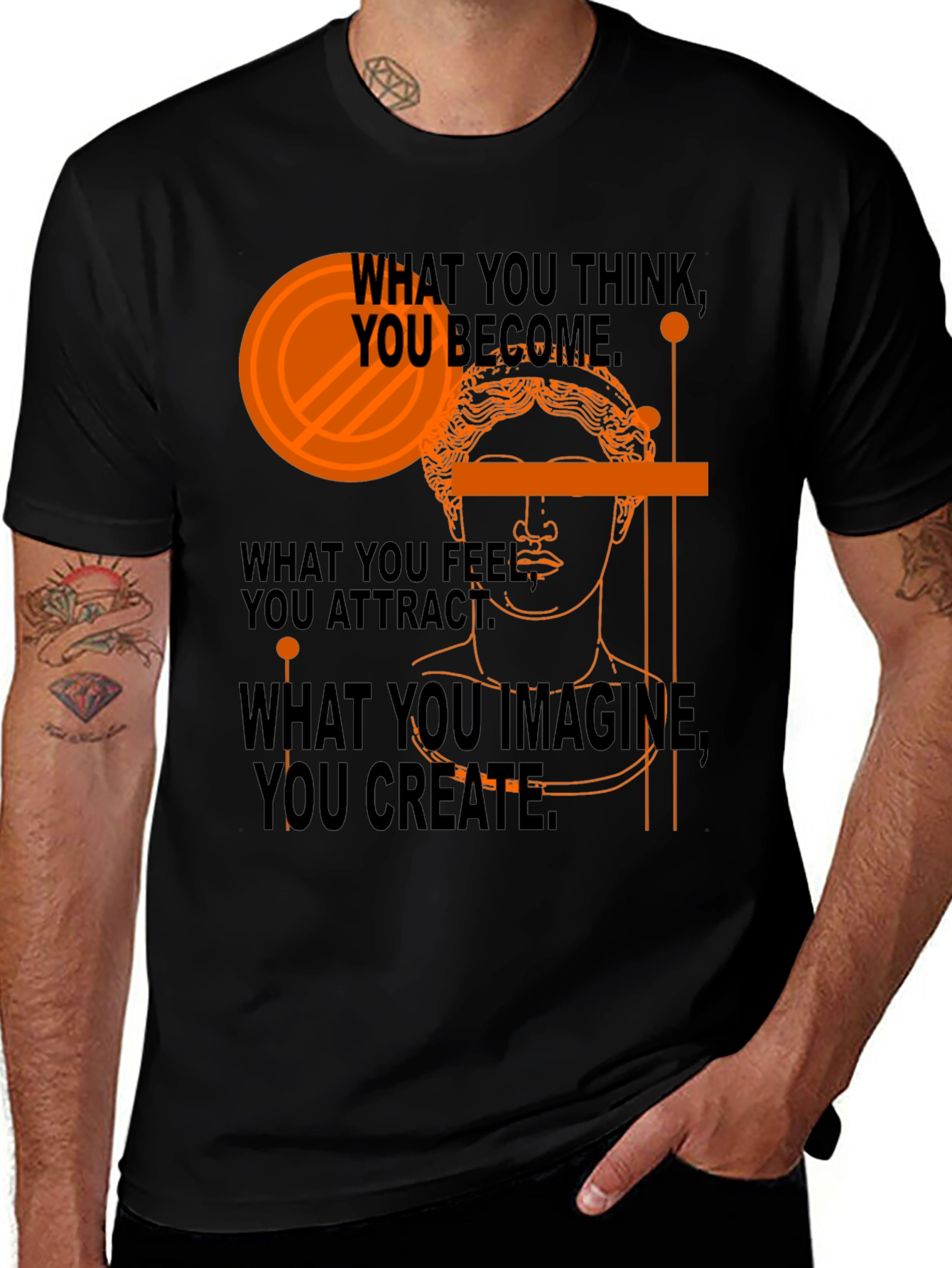 Variant 21 of Motivational Graphic Tee - Think, Feel, Imagine