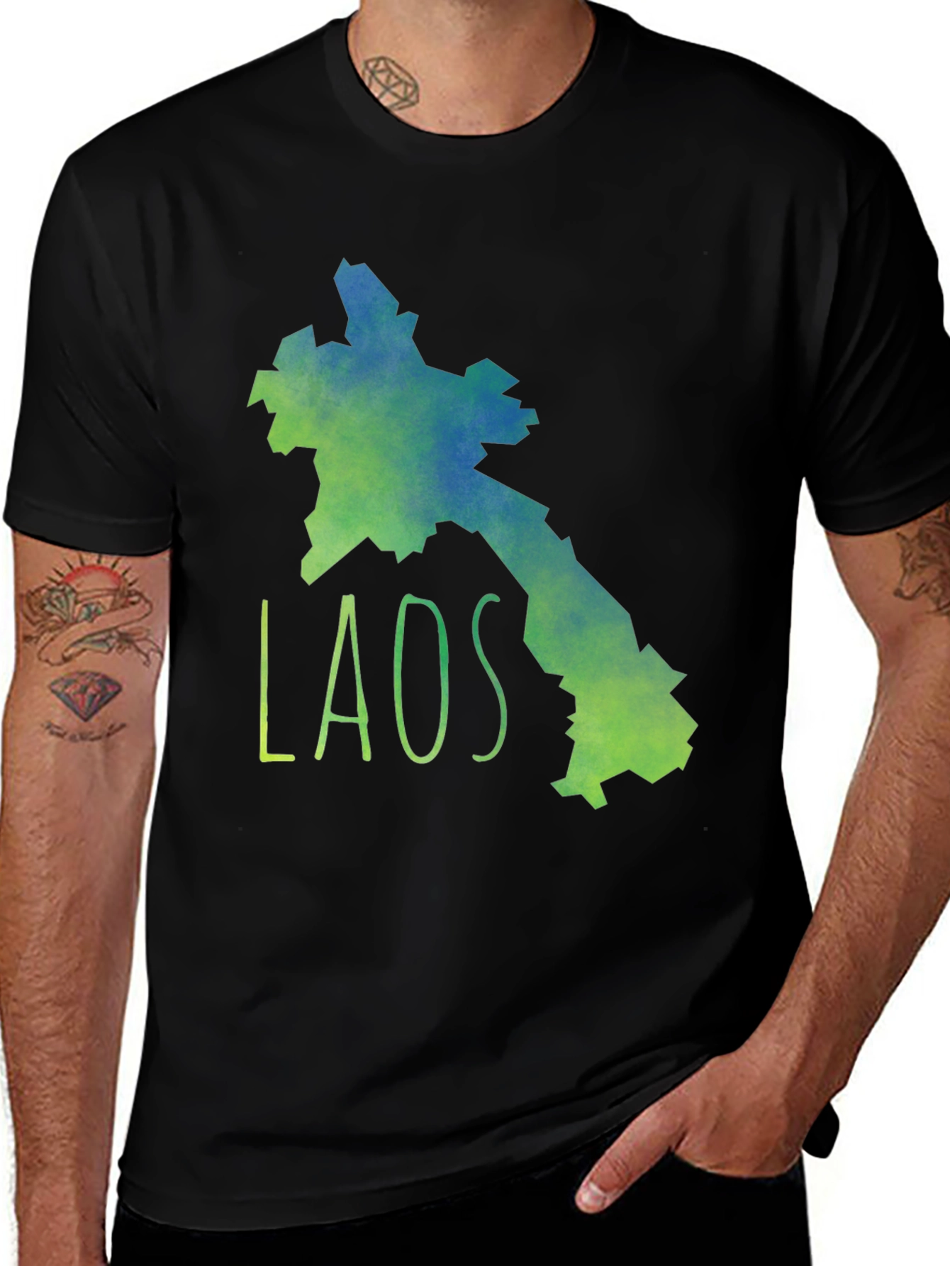 Laos Map T-Shirt - Stylish Travel Tee