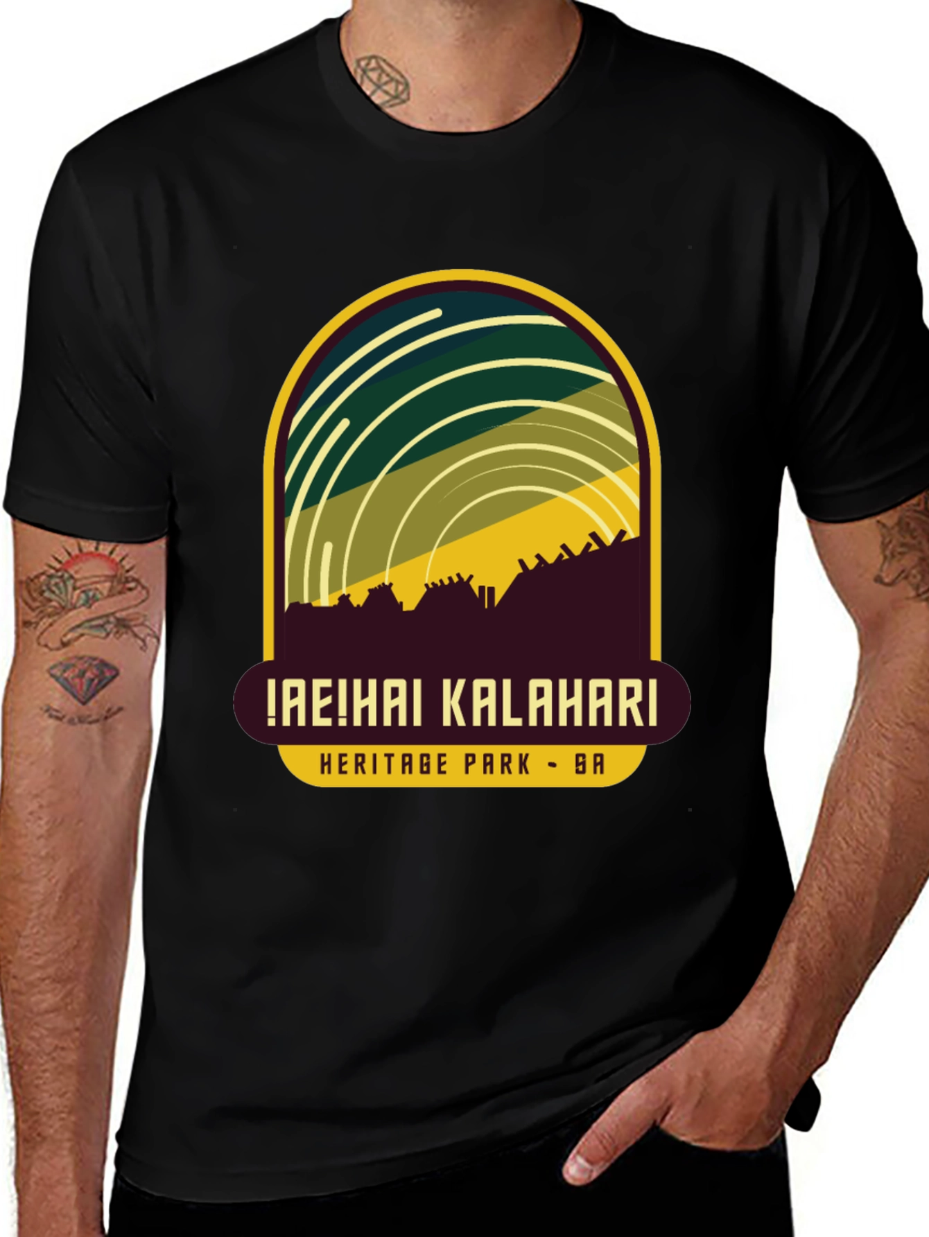 Variant 24 of !Ae!Hai Kalahari Heritage Park Black T-Shirt