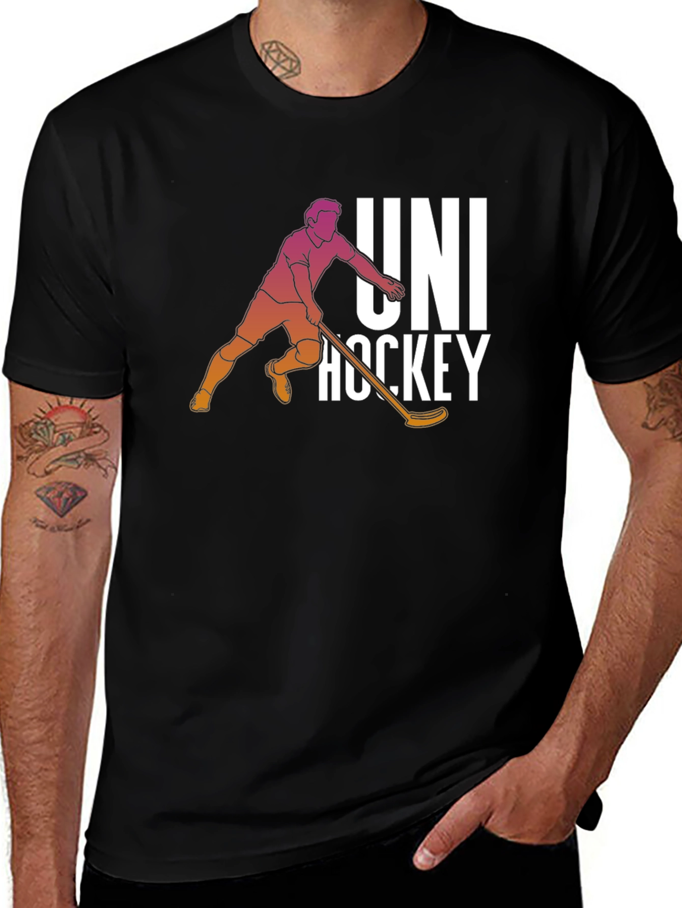 Variant 18 of Uni Hockey Black T-Shirt