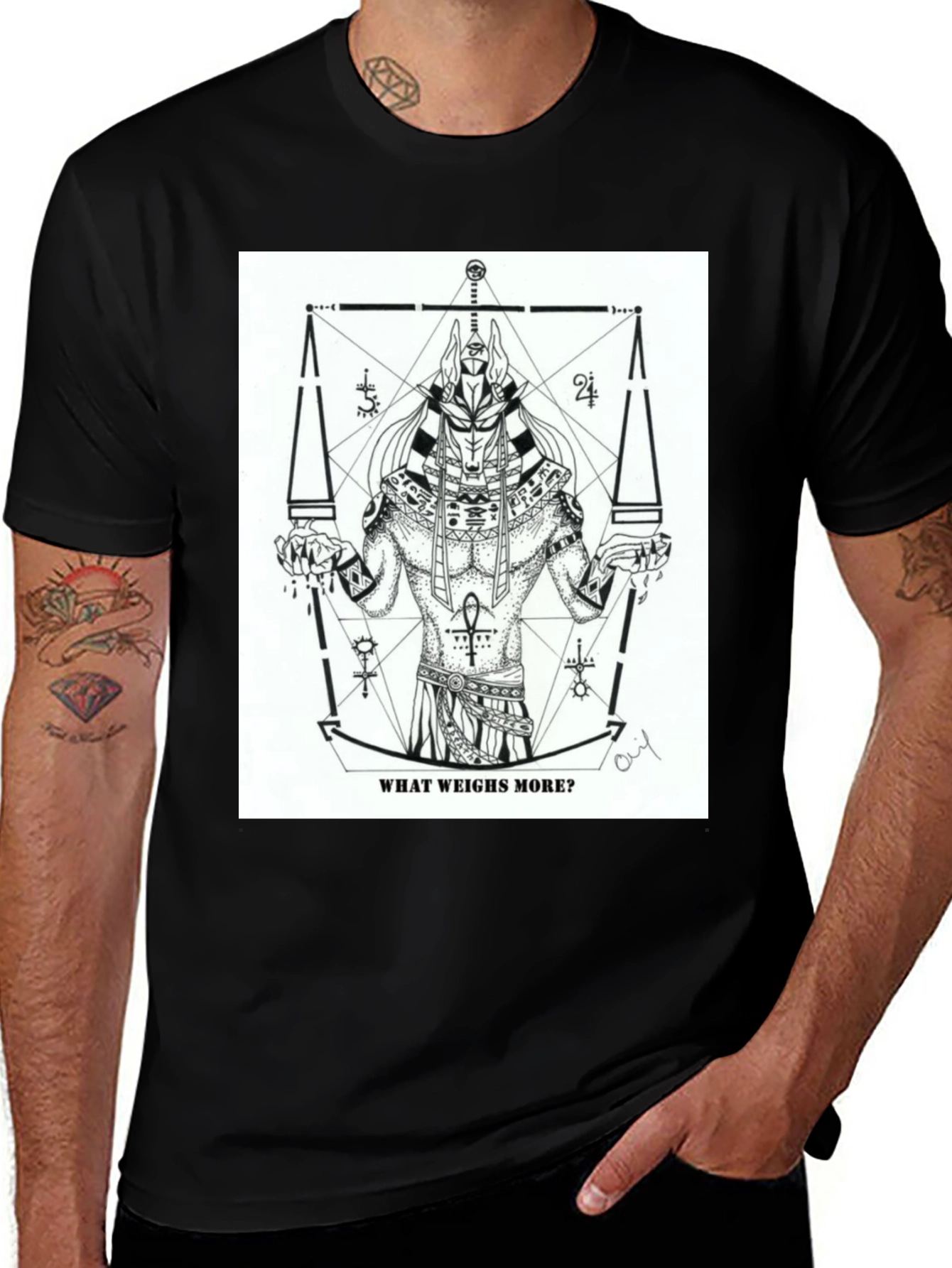 Anubis "What Weighs More" Graphic Tee